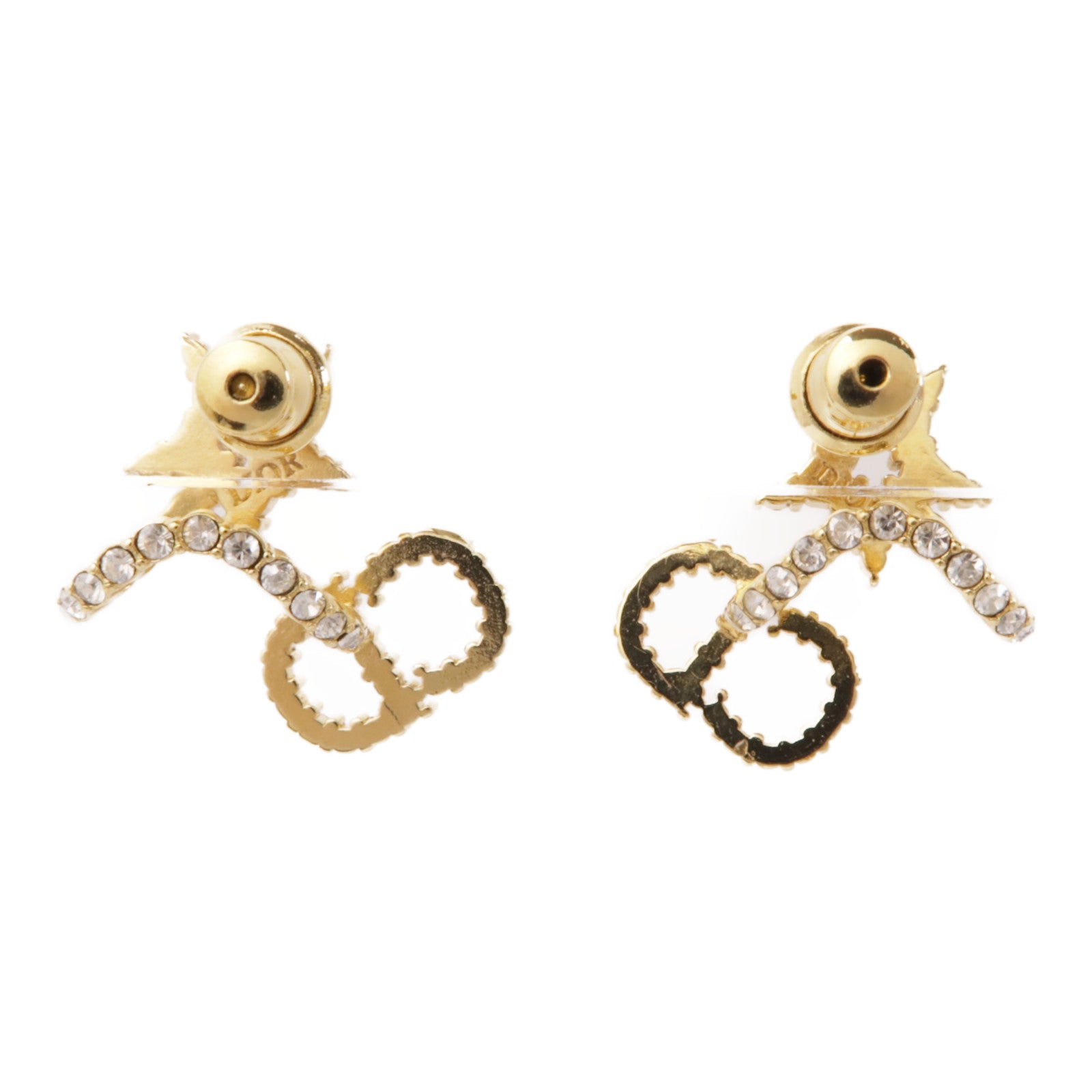 Dior PVC/金屬Earrings耳環透明/金色