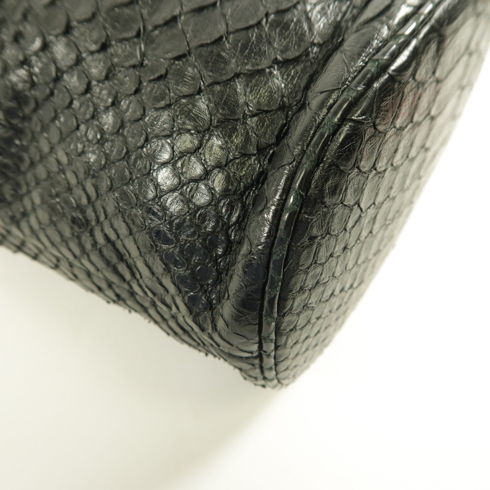 CHANEL 【激減優惠】蛇皮皮革Shoulder Bag金扣鏈帶肩背袋