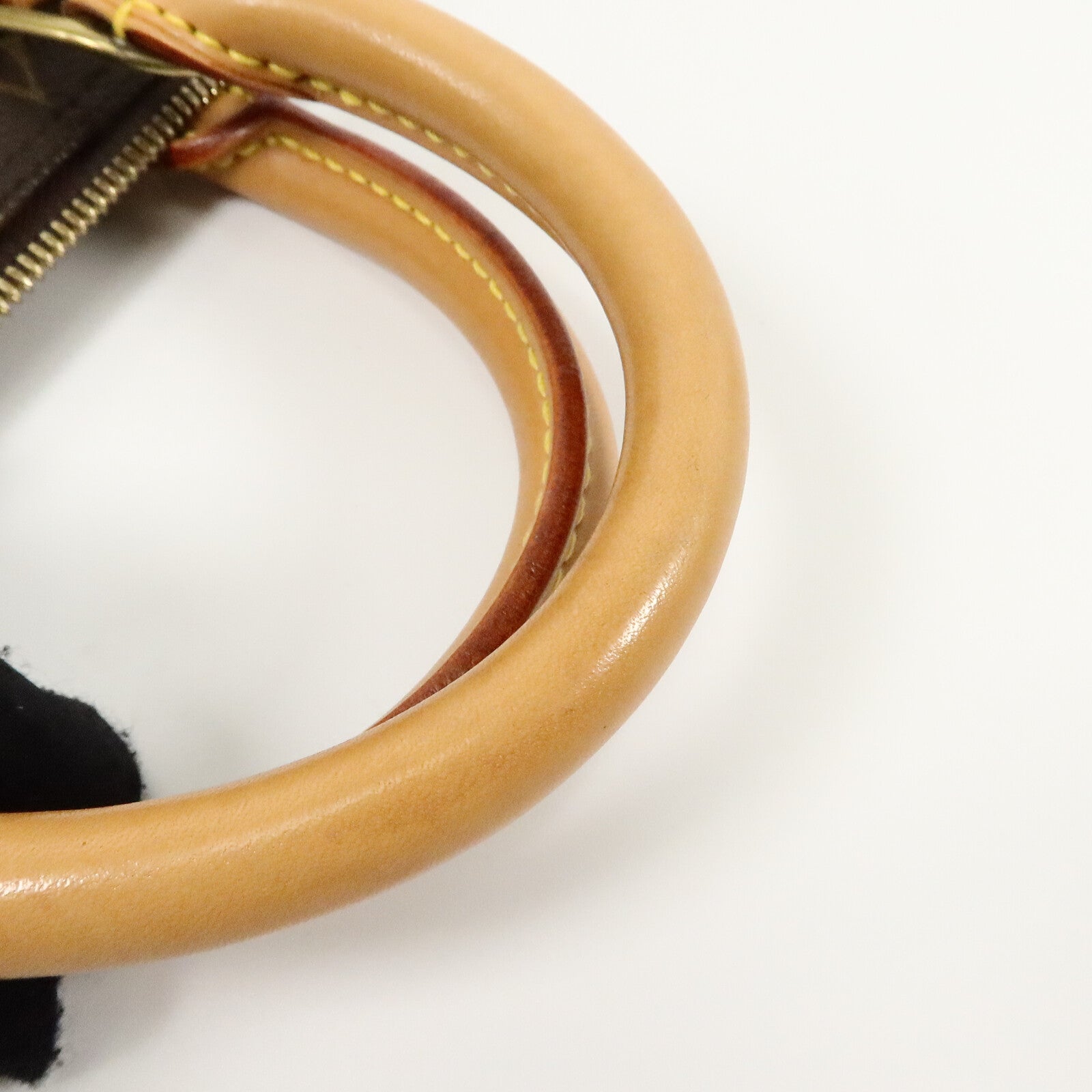 LOUIS VUITTON Monogram Alma金扣手挽袋棕色