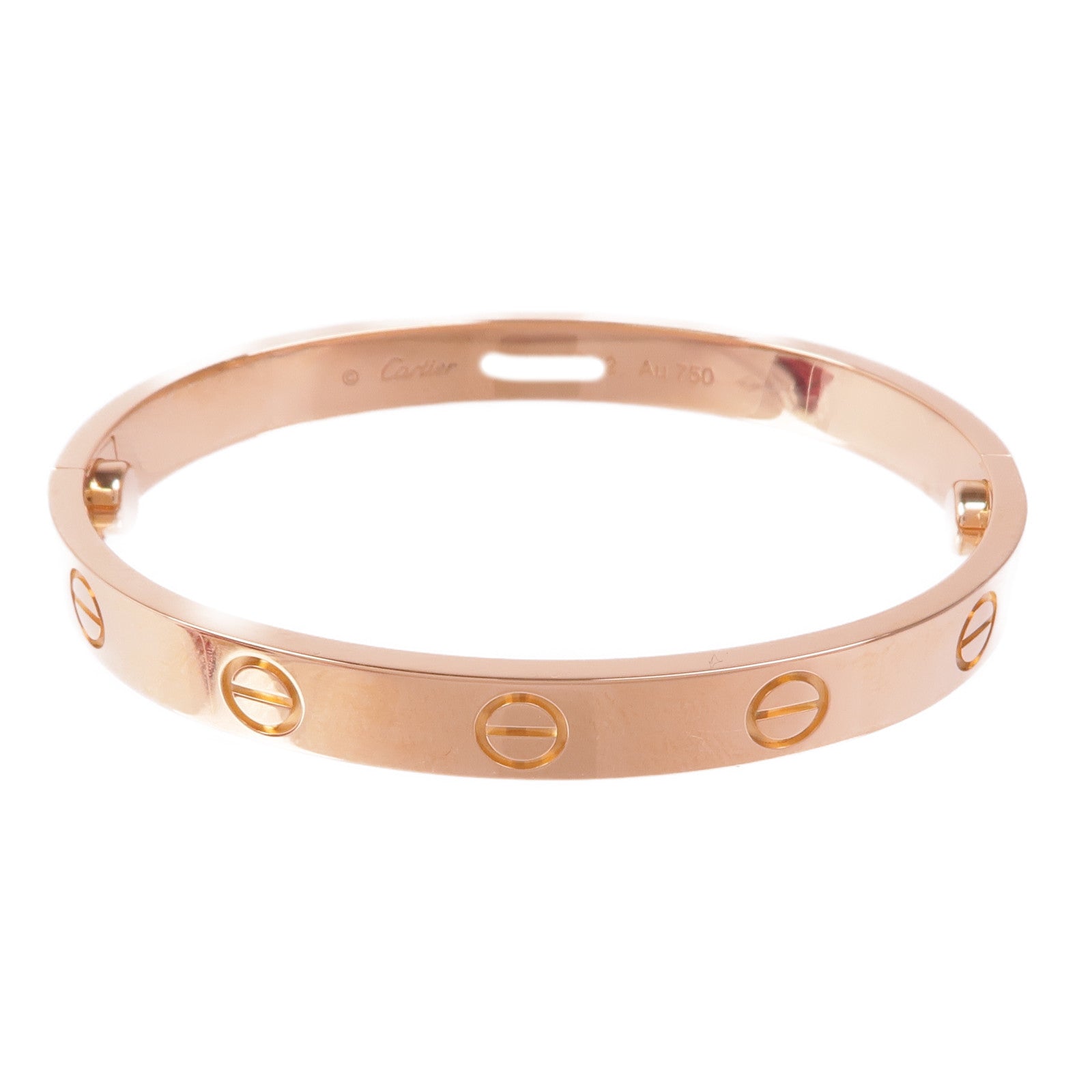 CARTIER 18K玫瑰金Love Bracelet手鐲Cartier#15