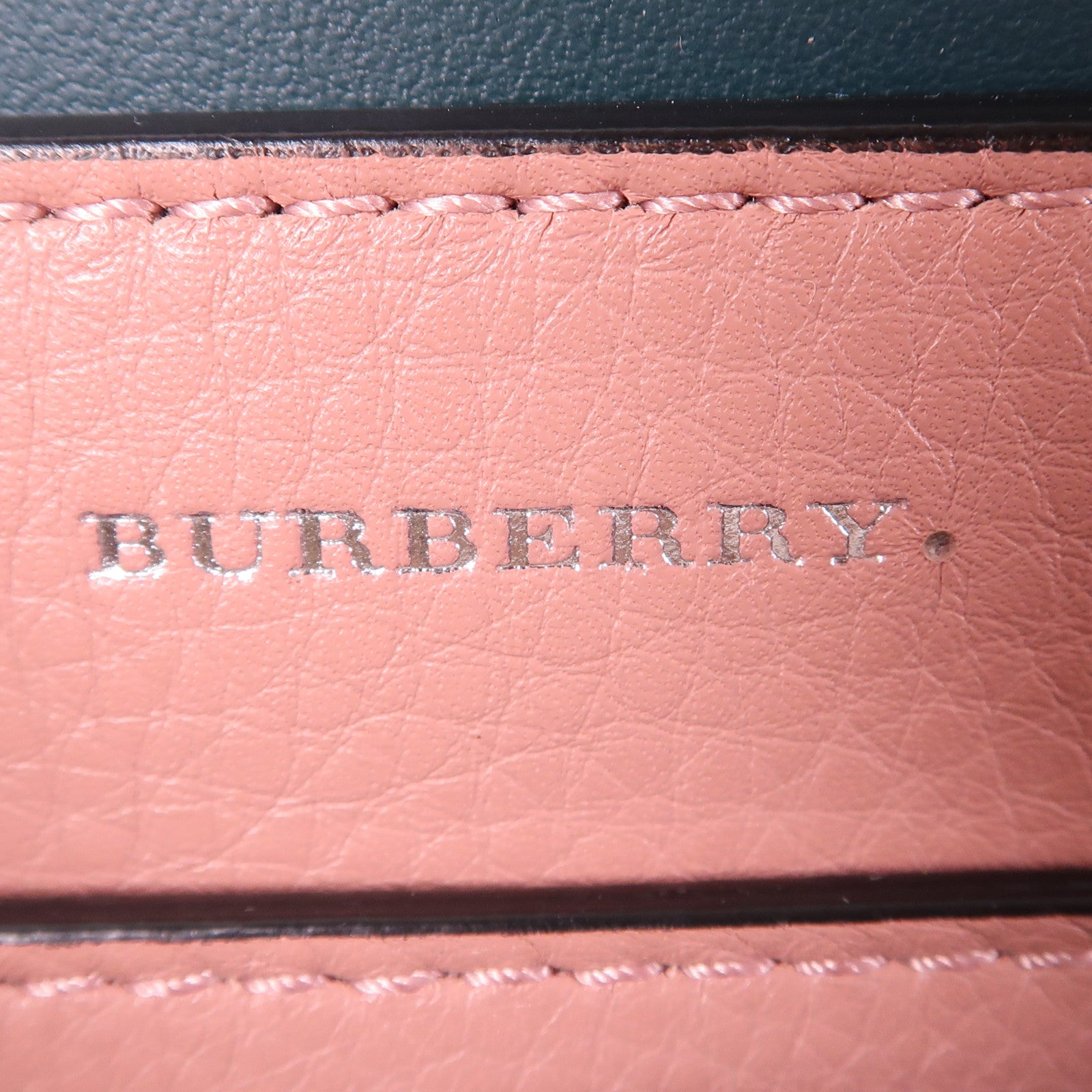 BURBERRY 牛皮皮革2 Way Shoulder銀扣手挽肩背兩用袋