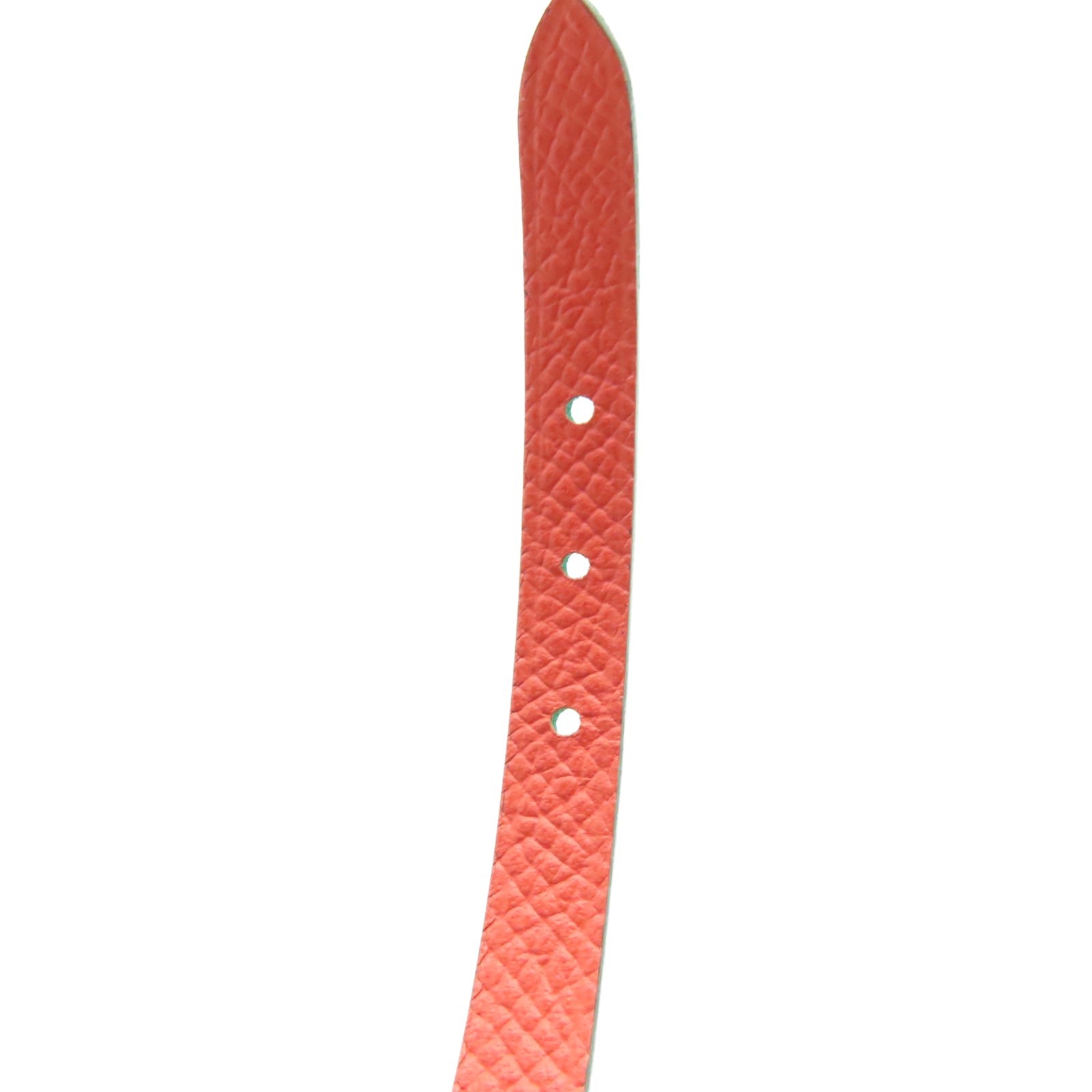 HERMES Epsom皮革Behapi Double Tour銀扣手鏈綠色