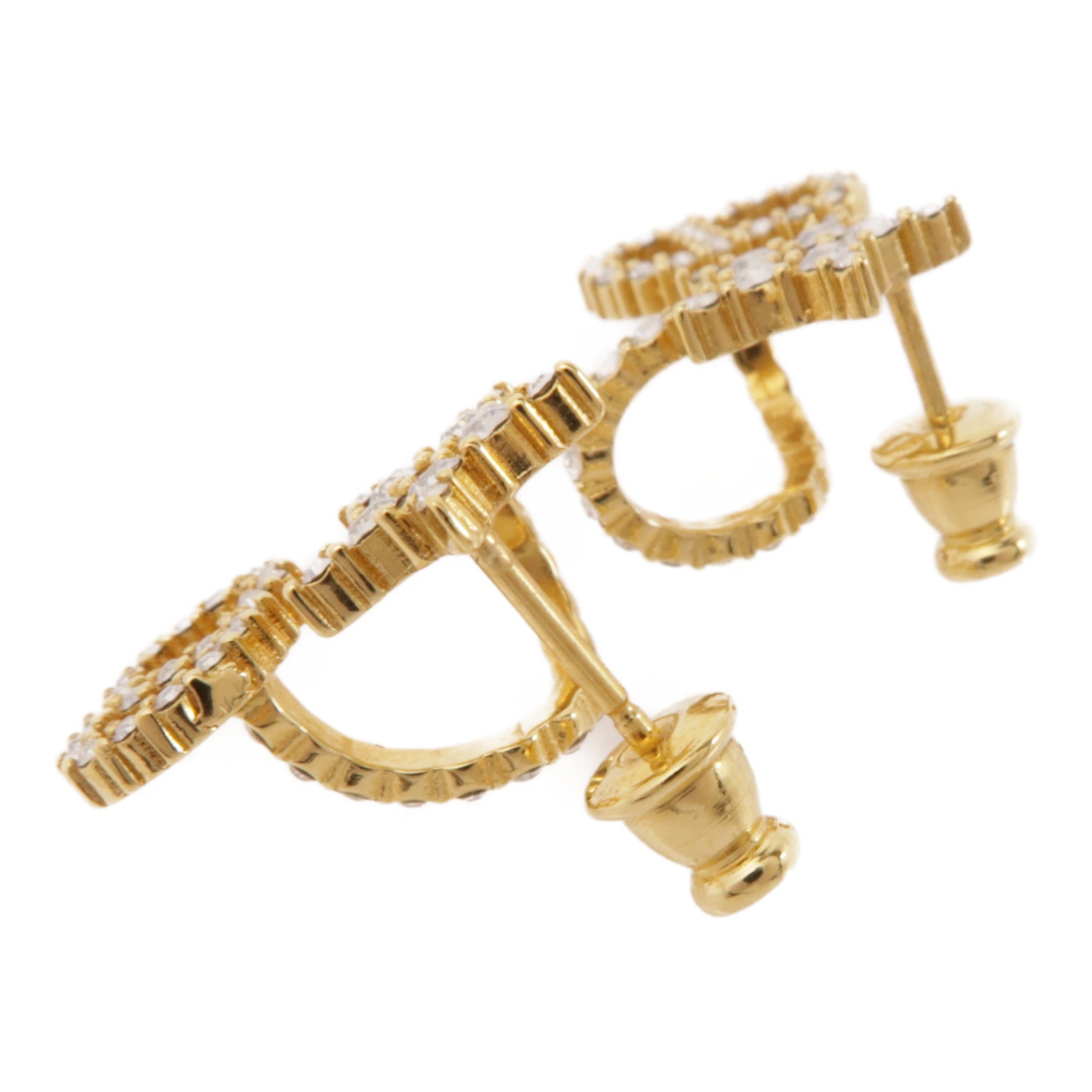 Dior PVC/金屬Earrings耳環透明/金色