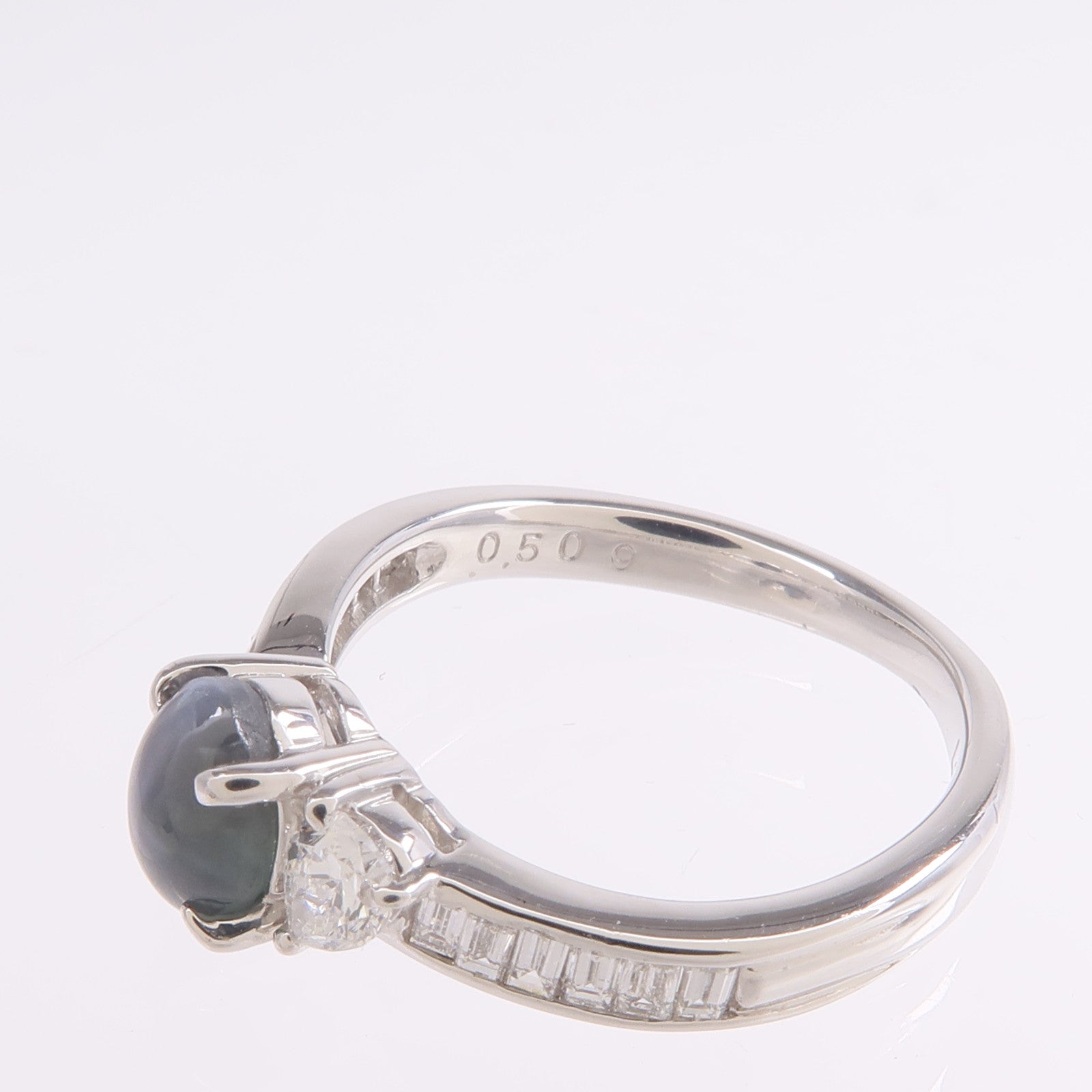 JEWELRY PT900鉑金Cat's Eye Diamond Ring貓眼石/鑽石戒指