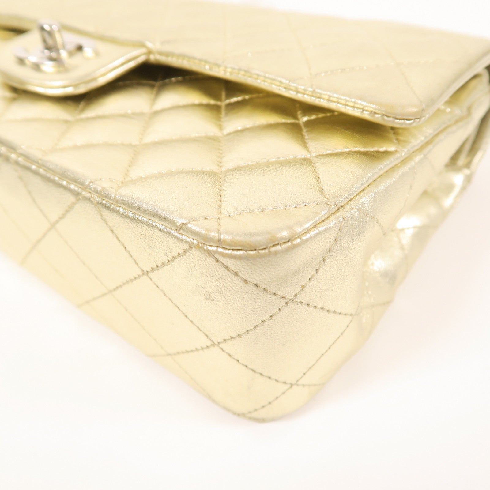 CHANEL 羊皮皮革Classic 25銀扣鏈帶肩背袋