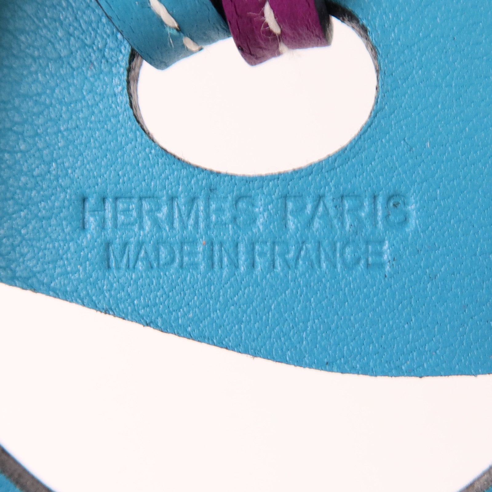 HERMES Horse Charm Swift Leather Purple/Blue