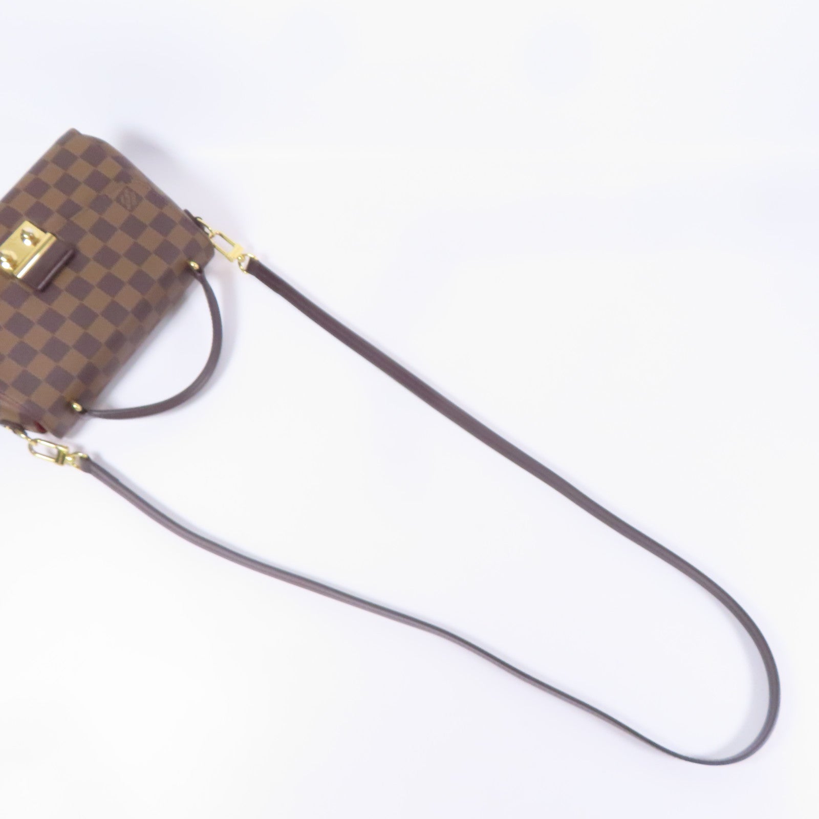 LOUIS VUITTON Damier Croisette金扣手挽肩背兩用袋