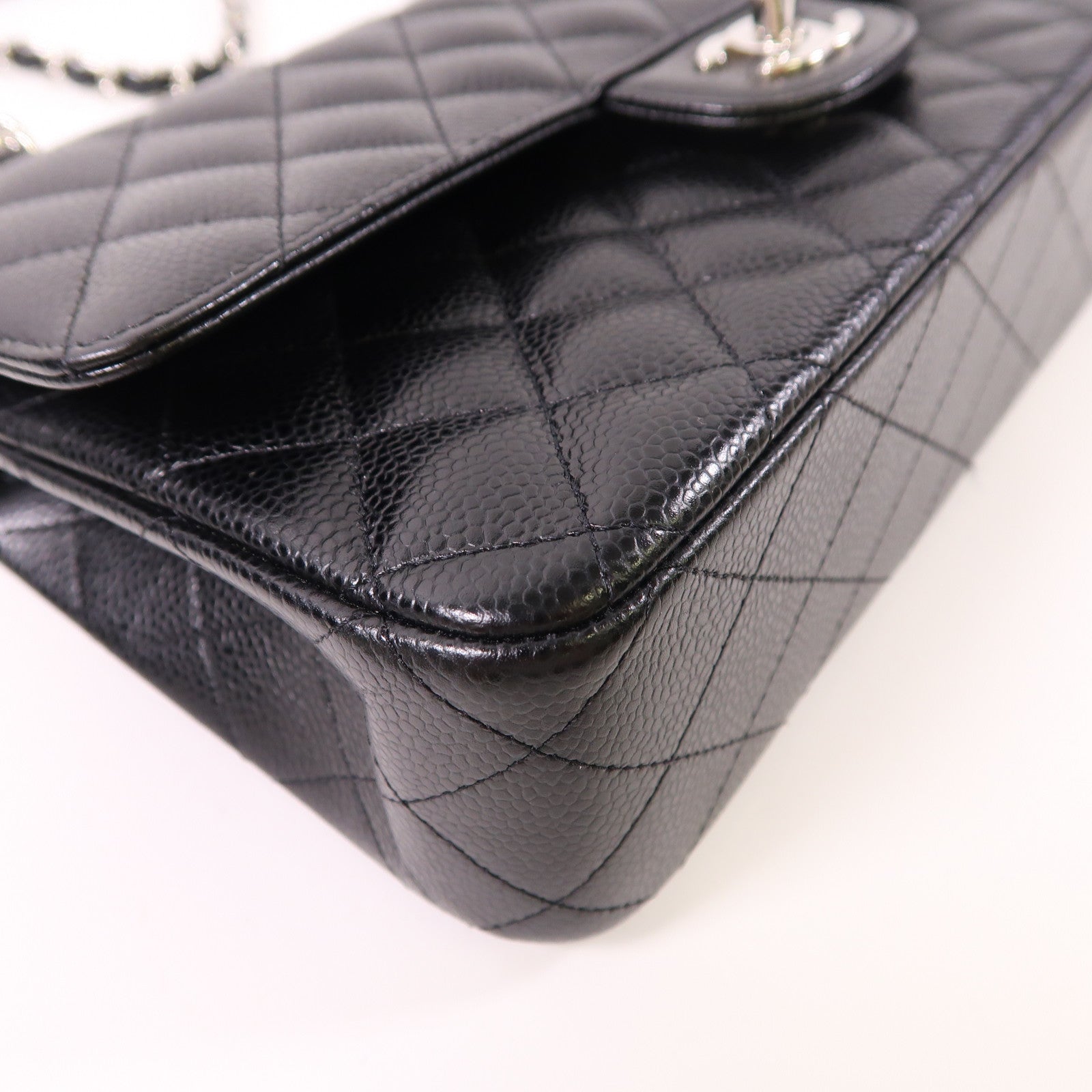 CHANEL 牛皮皮革Classic 25銀扣鏈帶肩背袋
