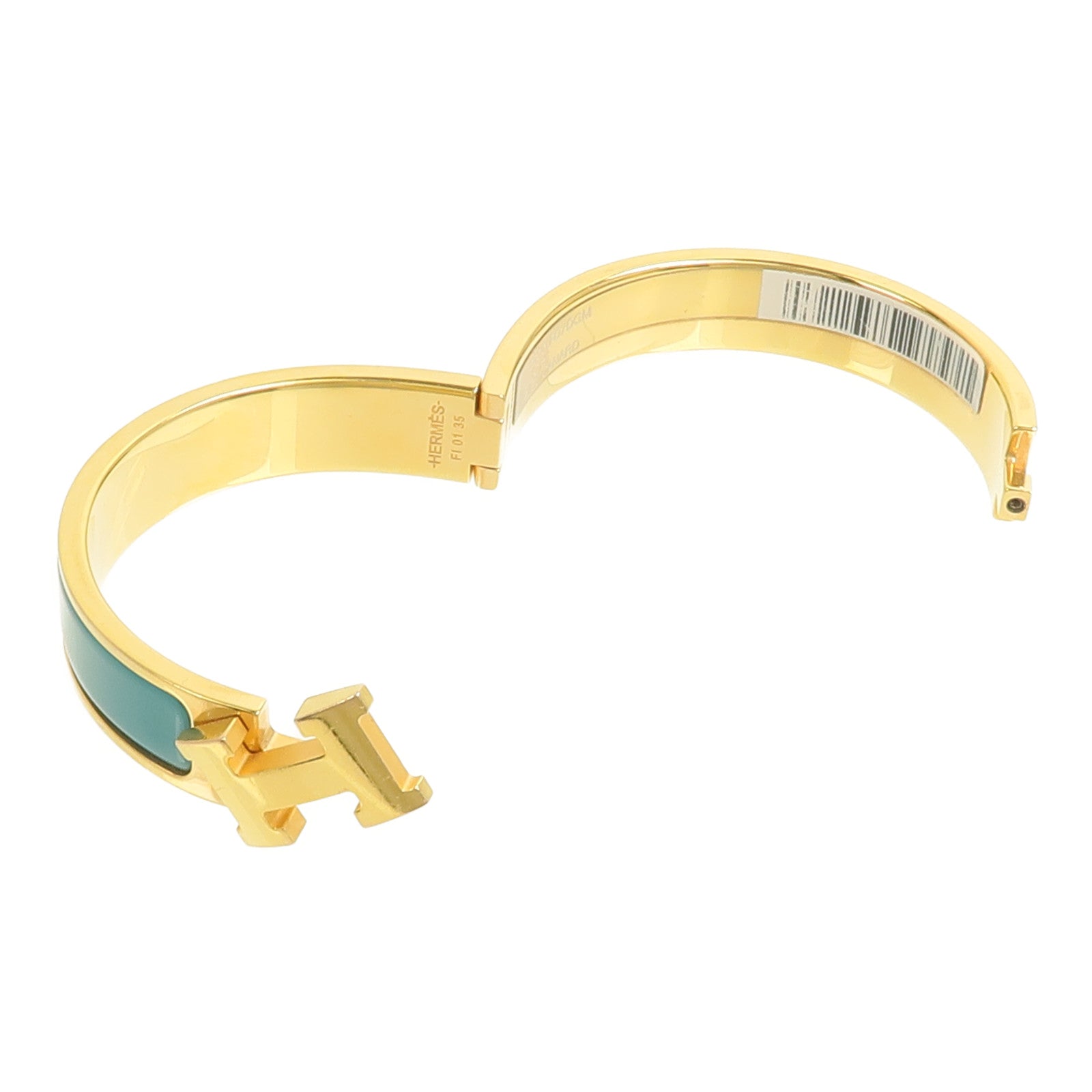 HERMES 金屬Clic-H手鐲Bleu Canard