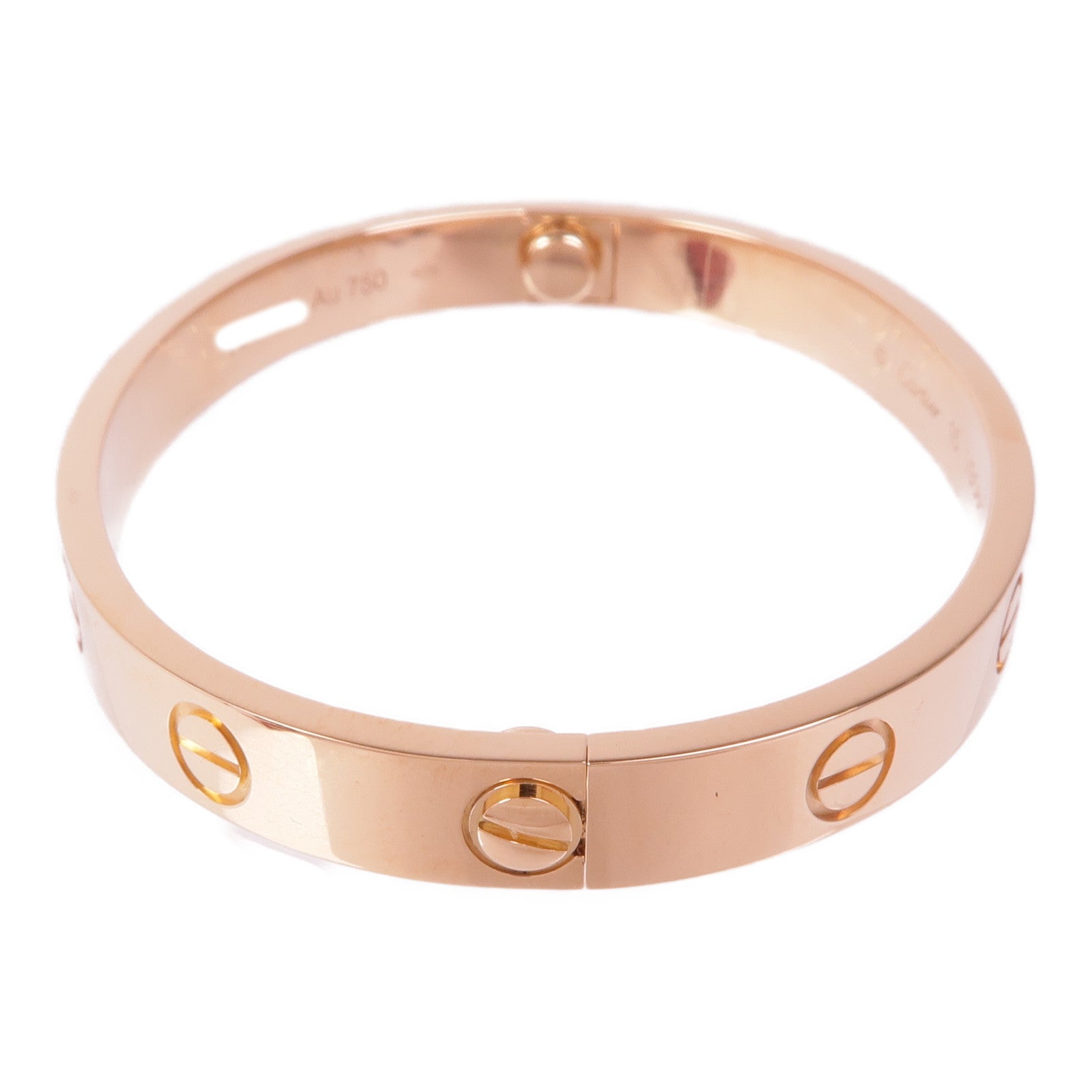 CARTIER 18K玫瑰金Love Bracelet手鐲Cartier#15