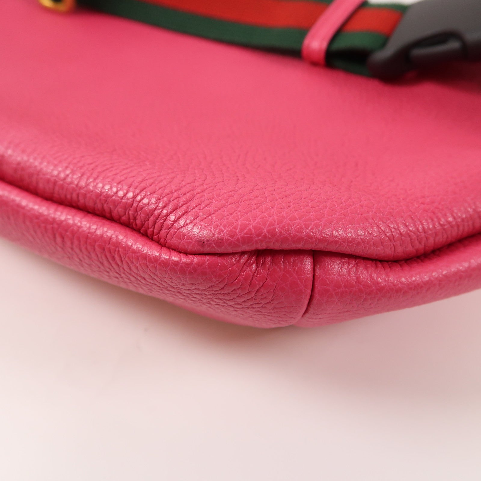 GUCCI 皮革Waist Bag腰包桃紅色