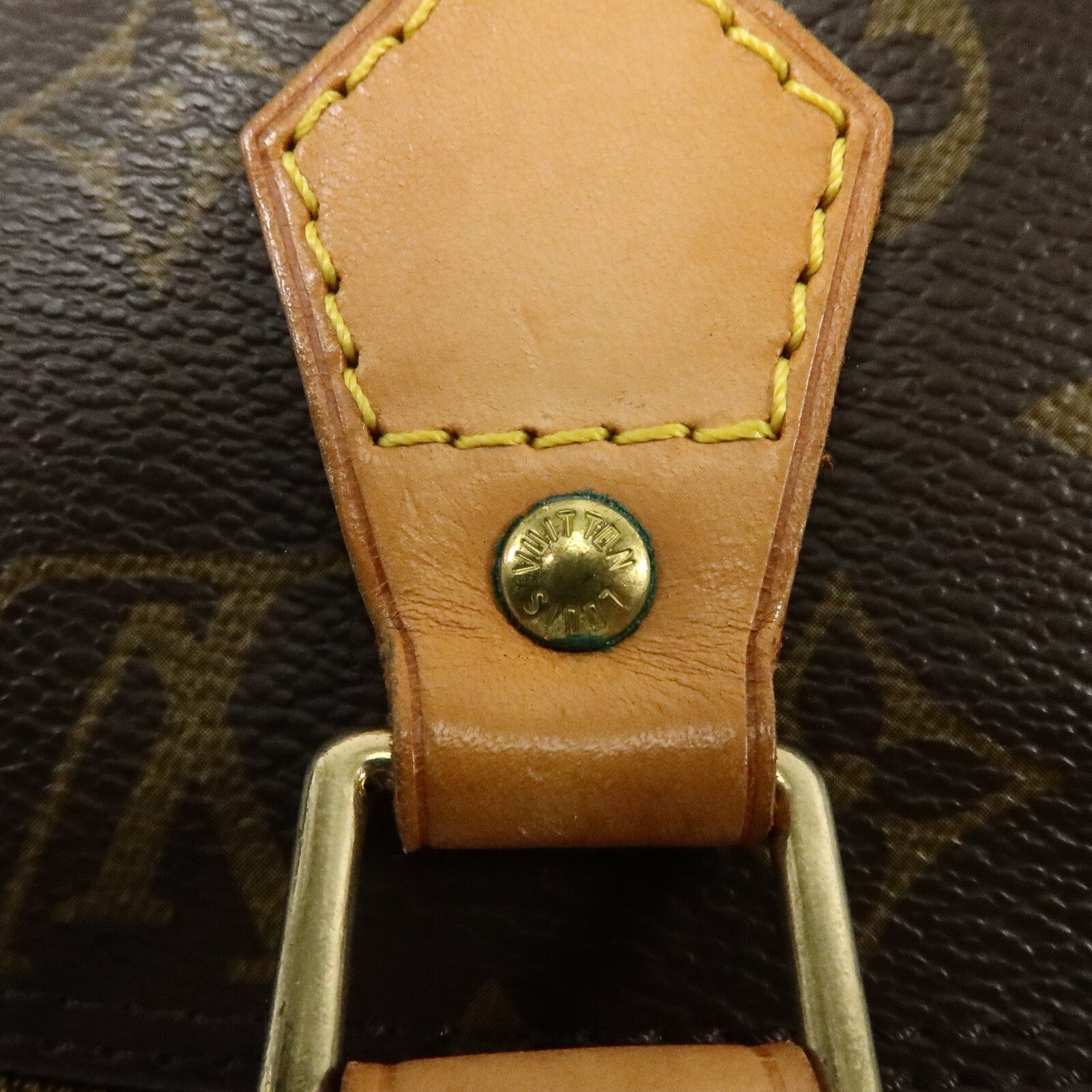 LOUIS VUITTON Monogram Alma金扣手挽袋棕色
