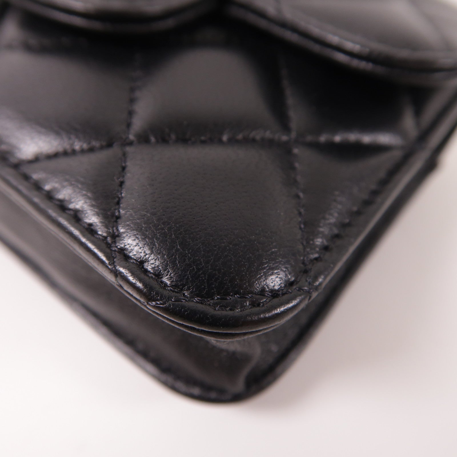 CHANEL 羊皮皮革Handle Mini Bag金扣鏈帶手挽肩背兩用袋