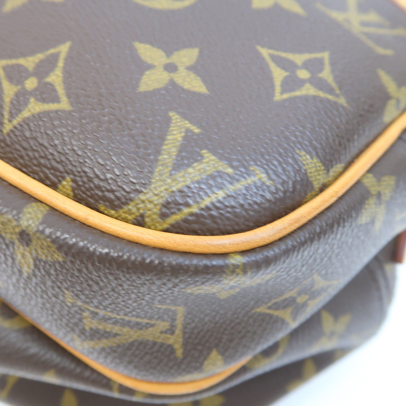 LOUIS VUITTON Monogram Reporter金扣肩背袋啡色