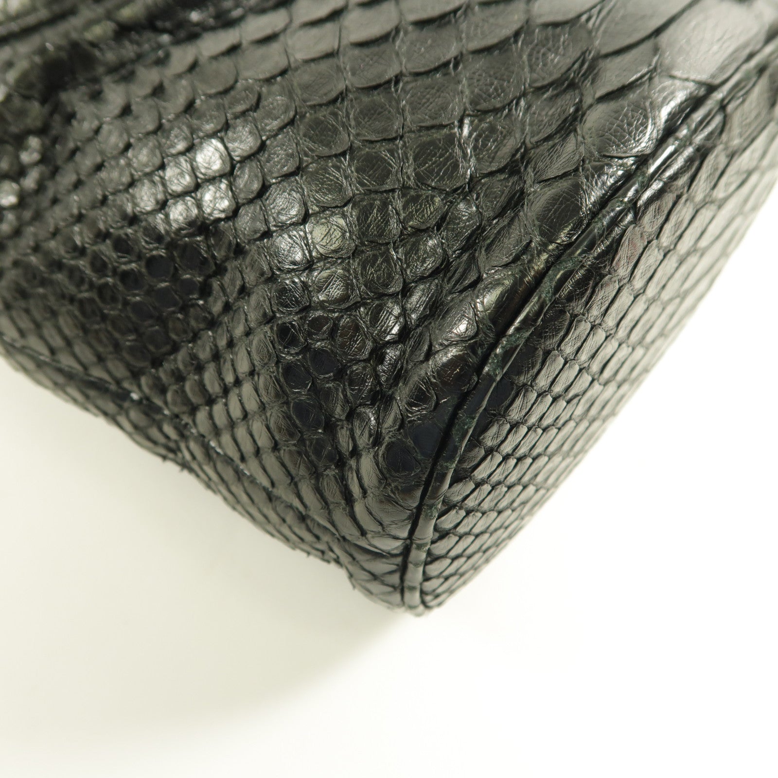 CHANEL 【激減優惠】蛇皮皮革Shoulder Bag金扣鏈帶肩背袋