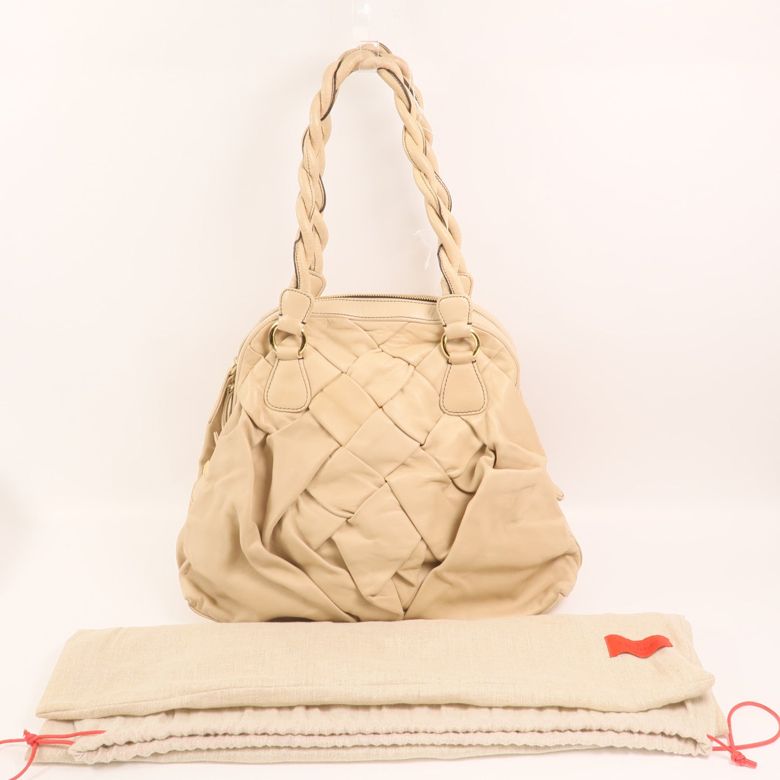 Valentino 羊皮皮革Shoulder Bag金扣肩背袋