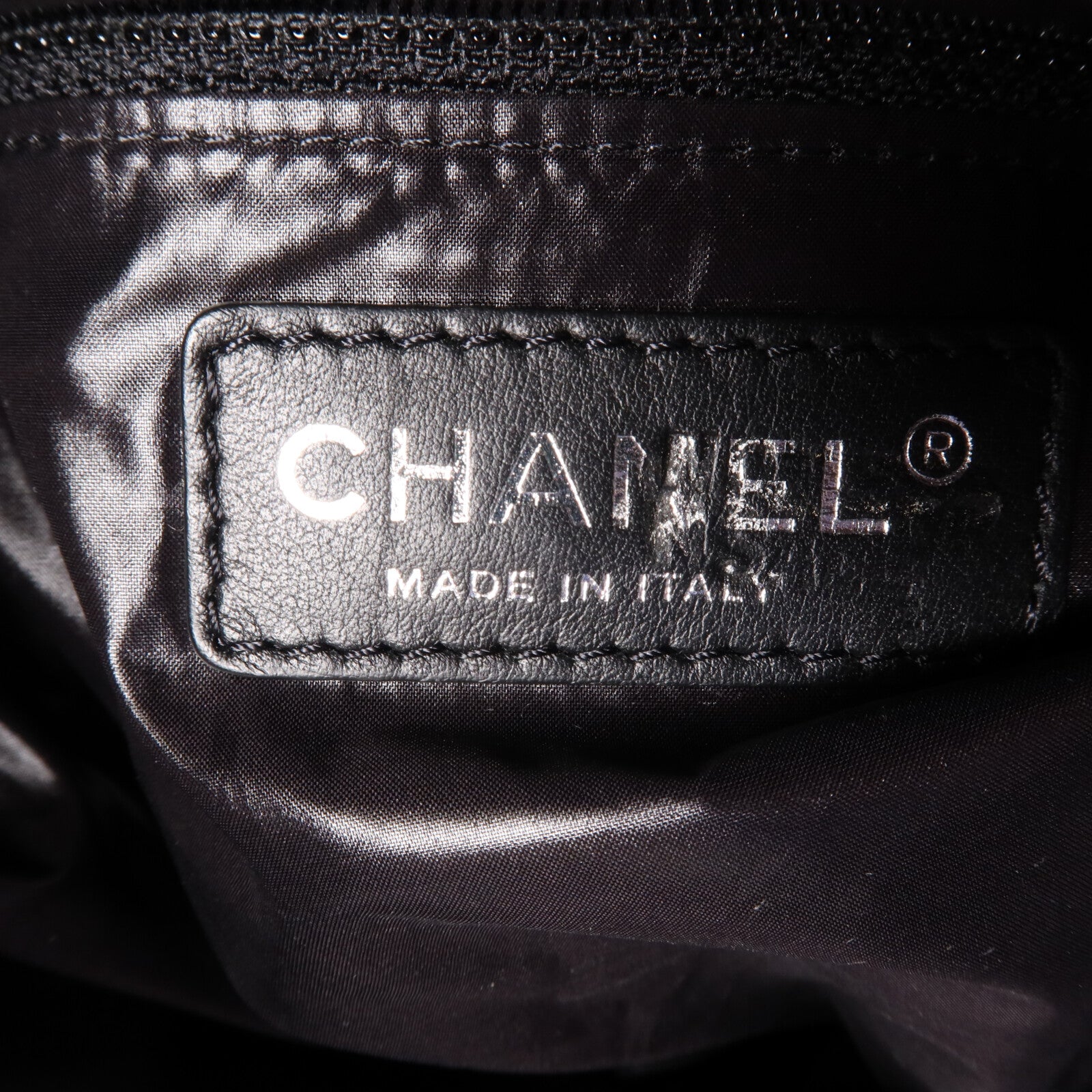 CHANEL 羊毛/牛皮皮革Drawstring Sling Bag鏈帶肩背袋
