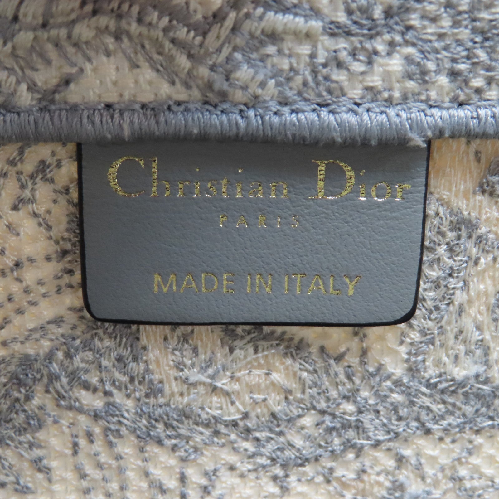 Dior 帆布Medium Book Tote手挽袋灰色/米色