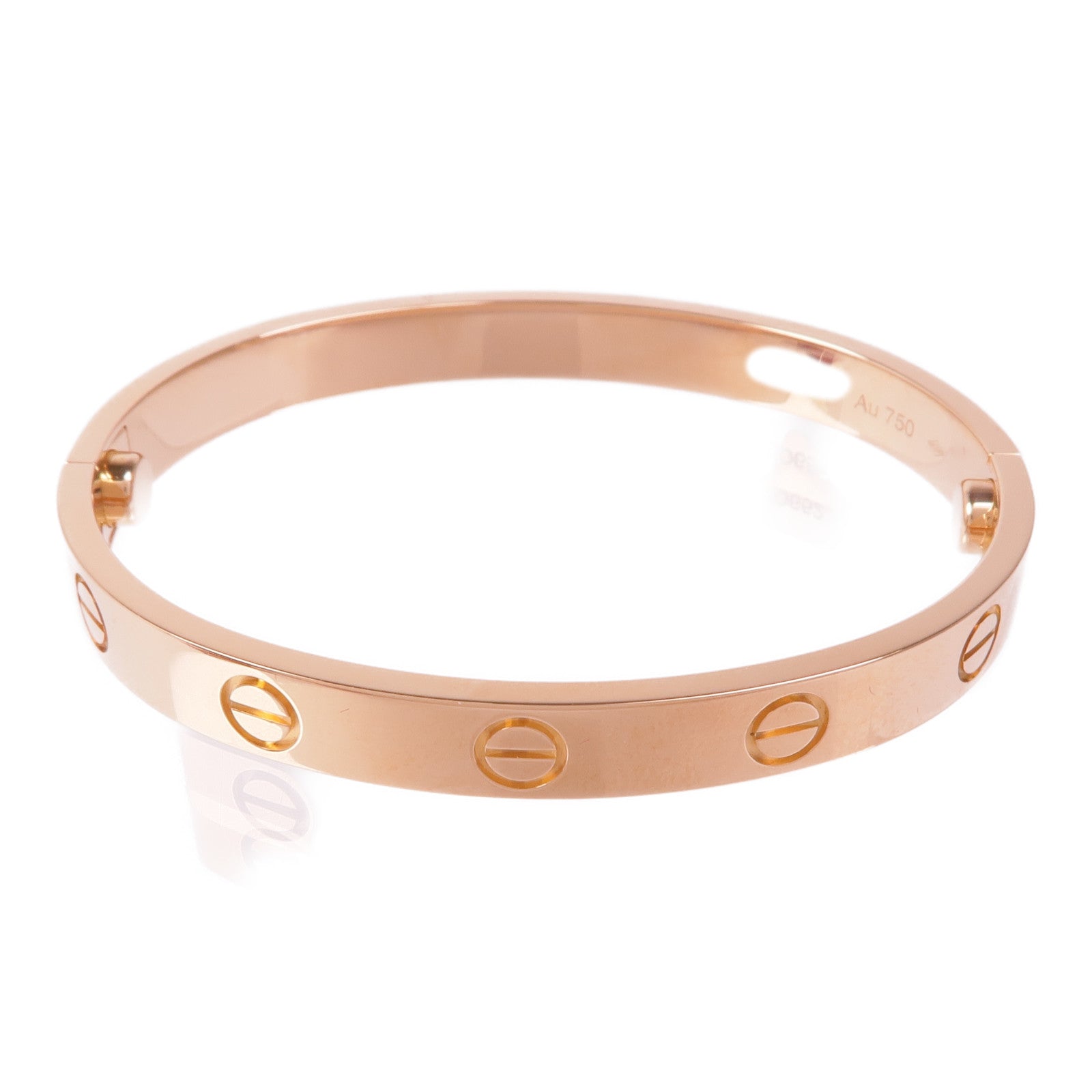 CARTIER 18K玫瑰金Love Bracelet手鐲Cartier#15