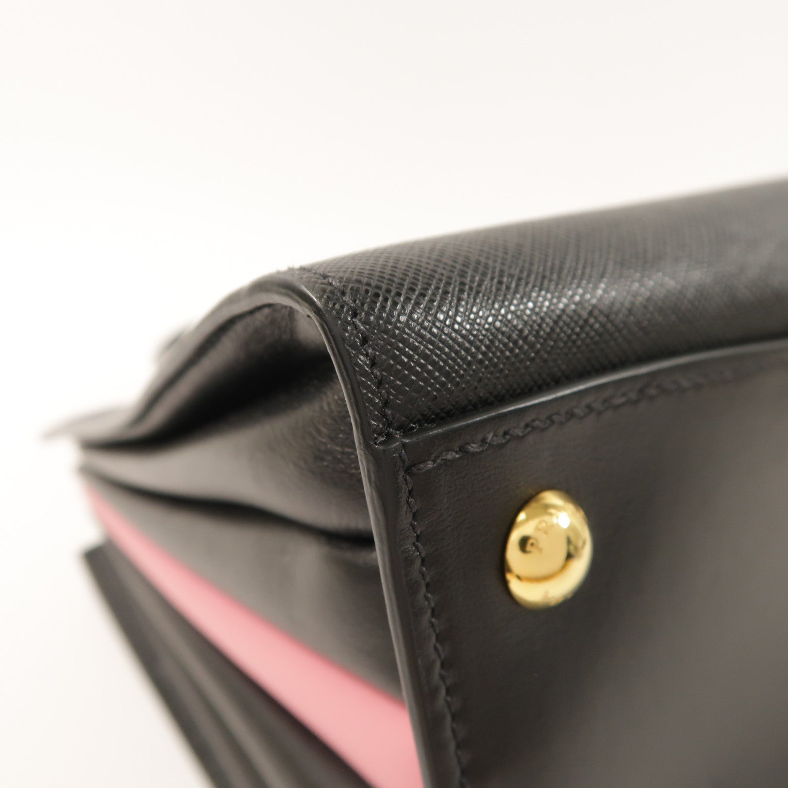 PRADA 牛皮皮革2 Way Shoulder Bag金扣手挽肩背兩用袋