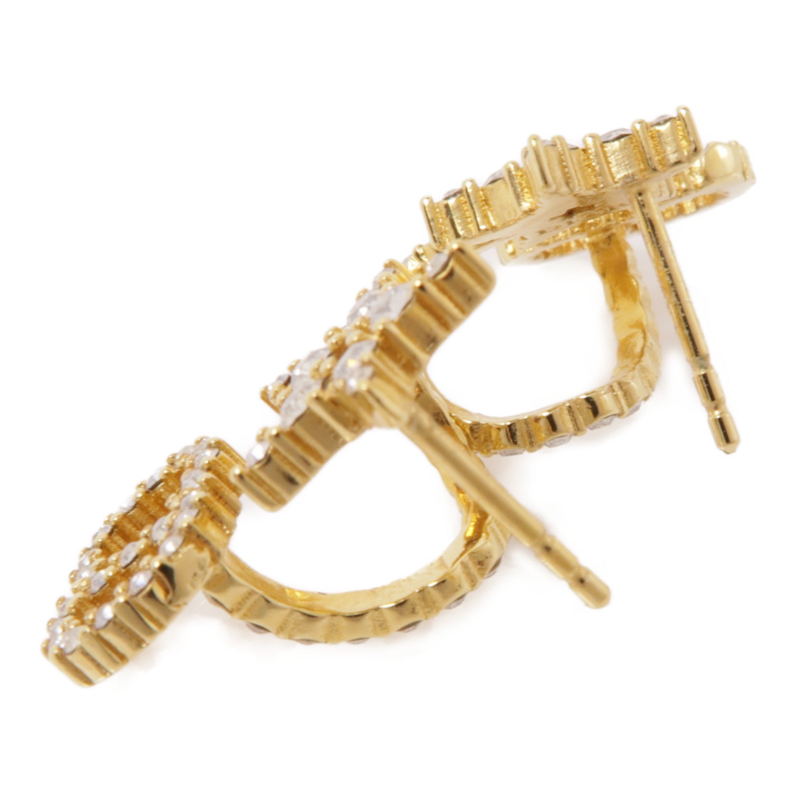 Dior PVC/金屬Earrings耳環透明/金色