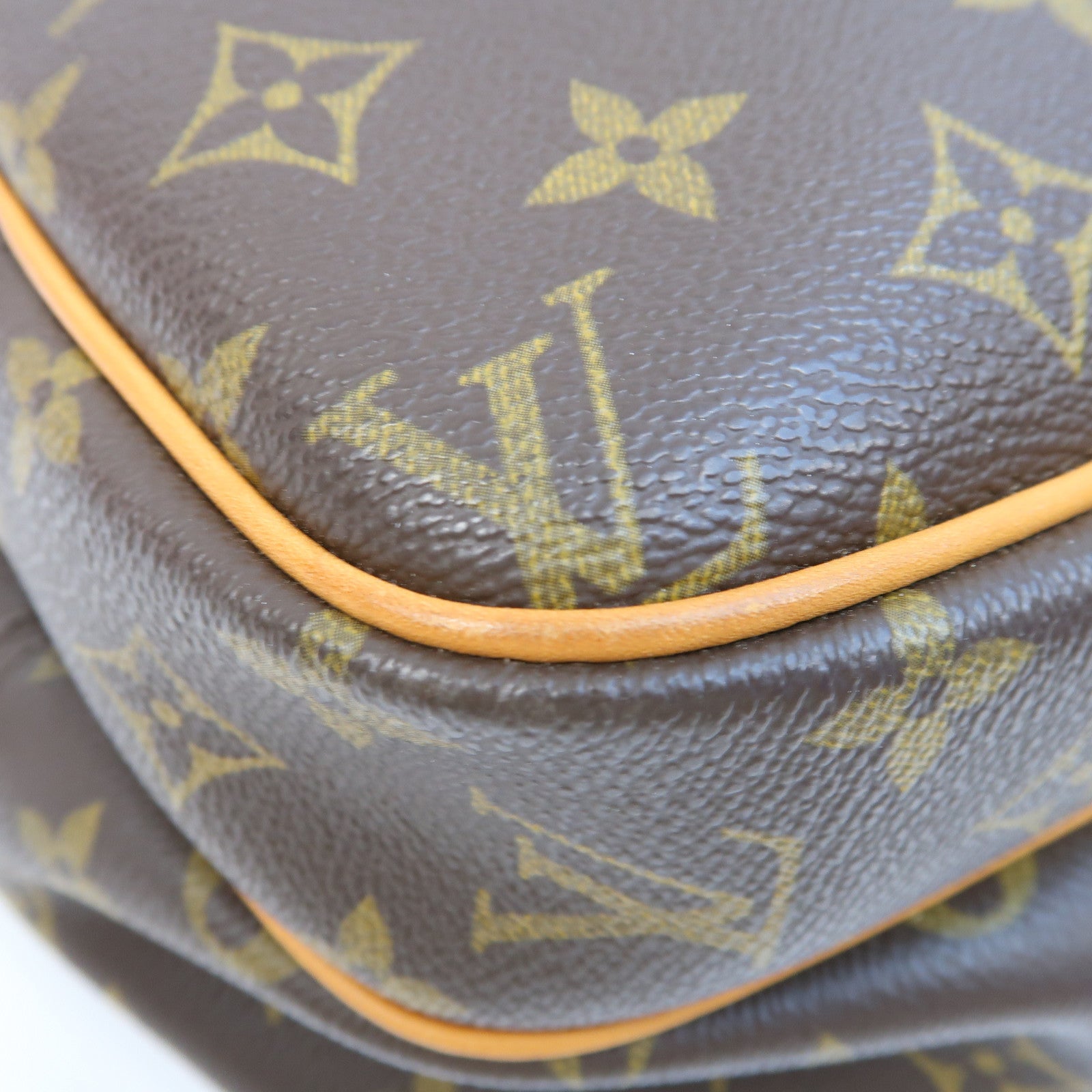 LOUIS VUITTON Monogram Reporter金扣肩背袋啡色