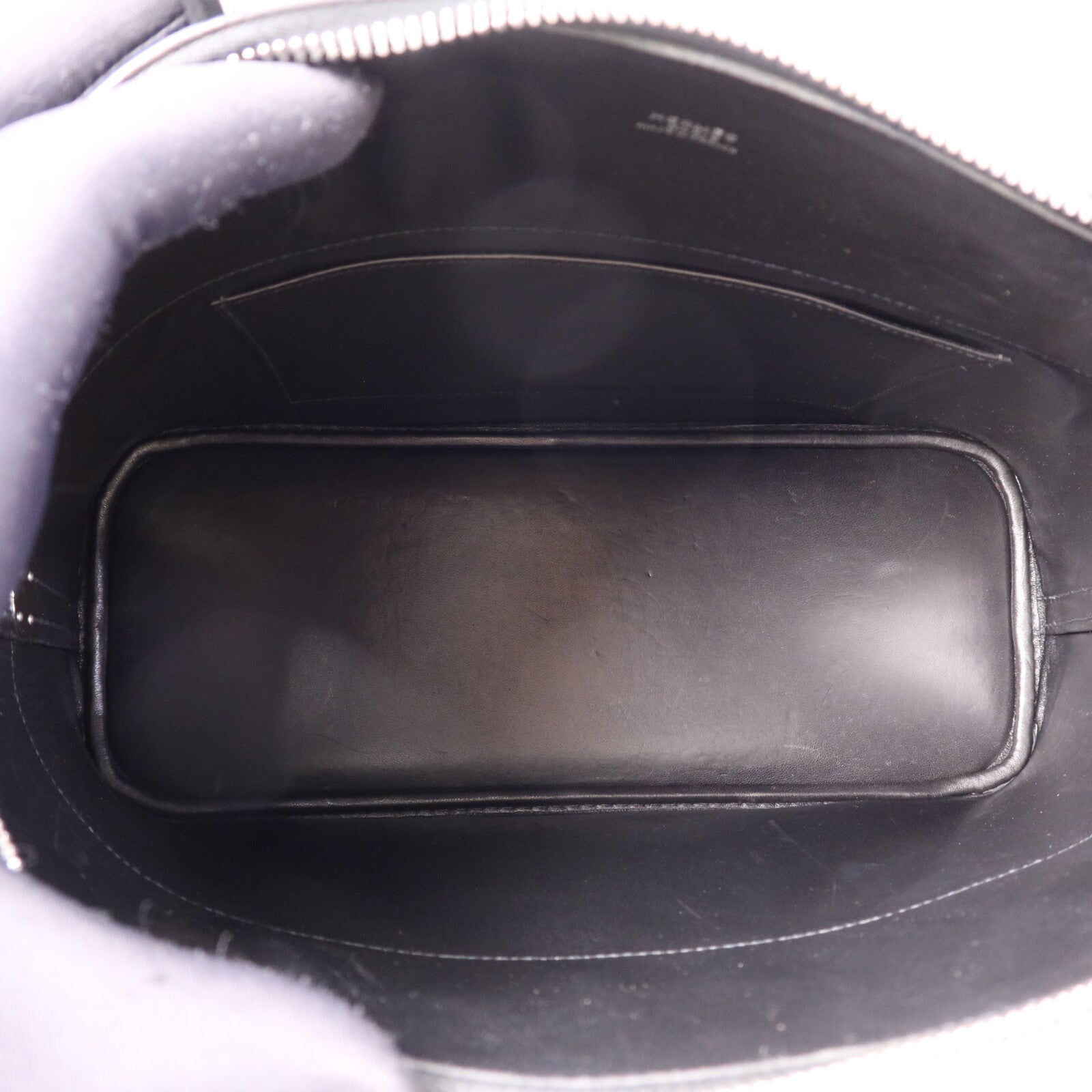 HERMES Box Calf皮革Bolide 37銀扣手挽肩背兩用袋Noir