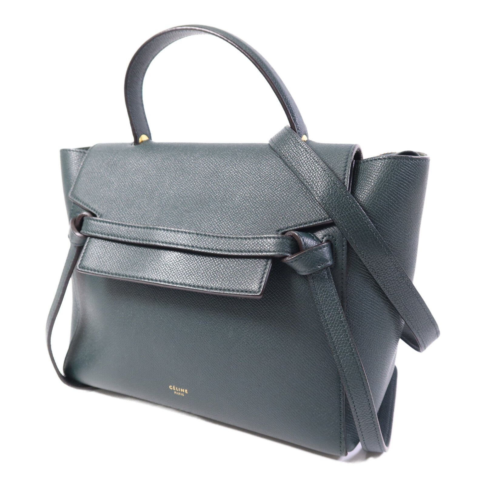 CELINE 牛皮皮革Micro Belt Bag金扣手挽肩背兩用袋