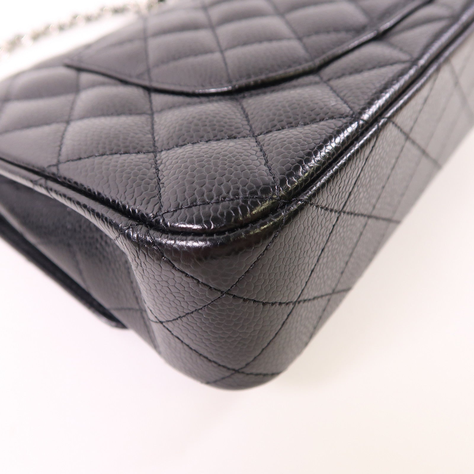 CHANEL 牛皮皮革Classic 25銀扣鏈帶肩背袋