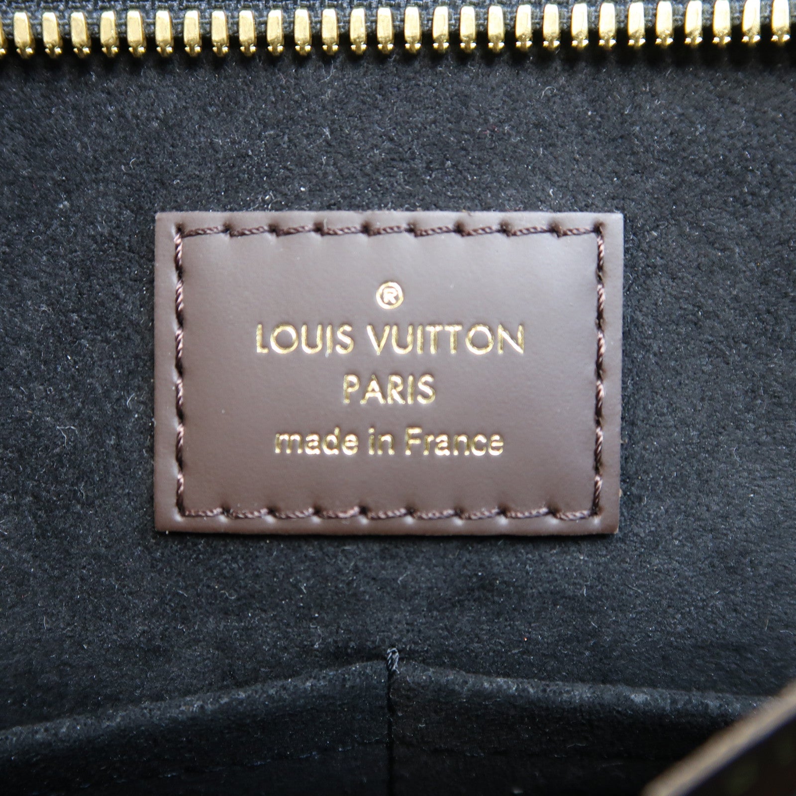 LOUIS VUITTON Damier Jersey金扣手挽肩背兩用袋啡色