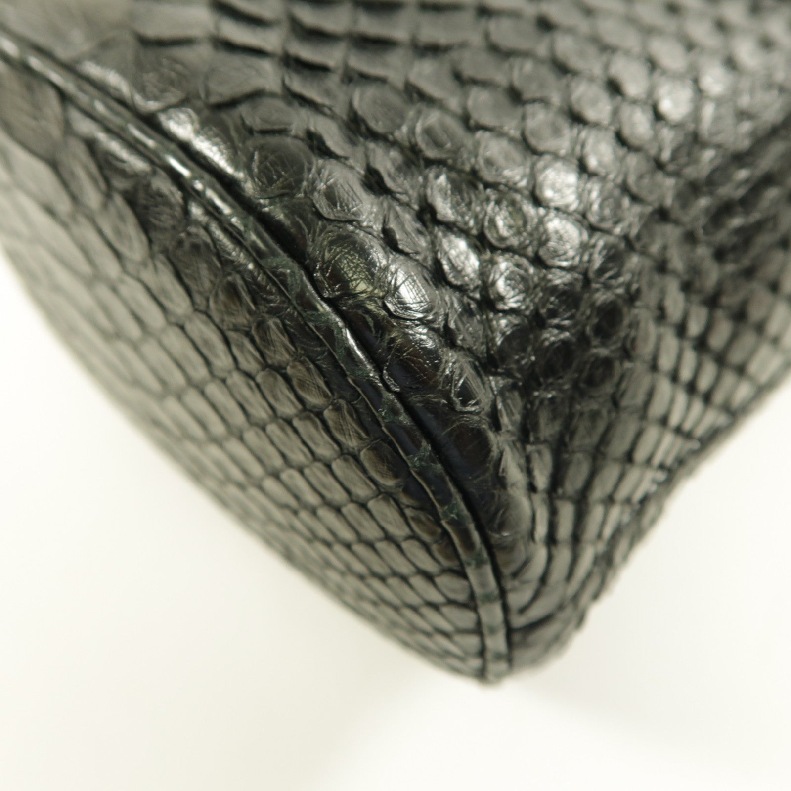 CHANEL 【激減優惠】蛇皮皮革Shoulder Bag金扣鏈帶肩背袋
