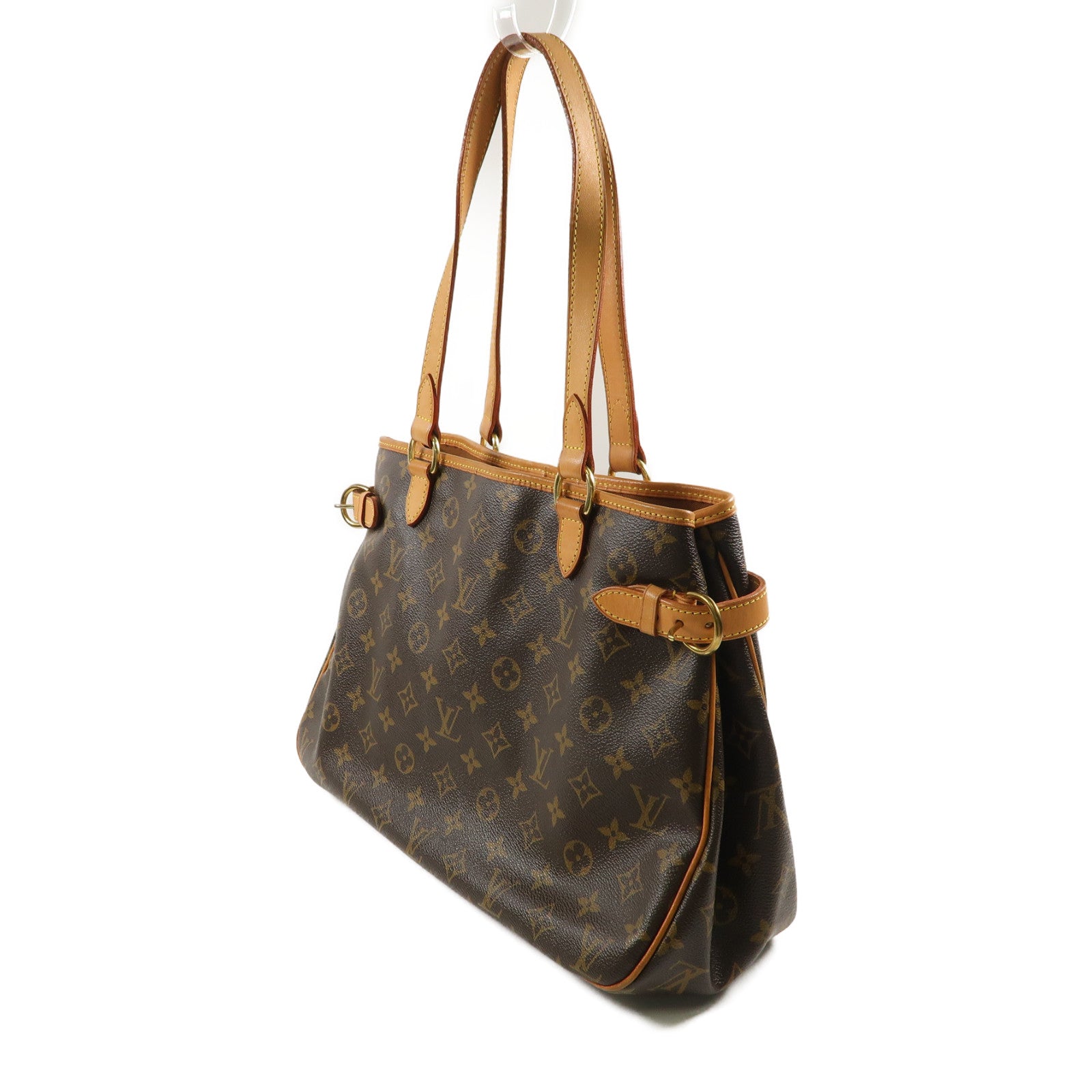 LOUIS VUITTON Monogram Batignolles Horizontal金扣肩背袋啡色