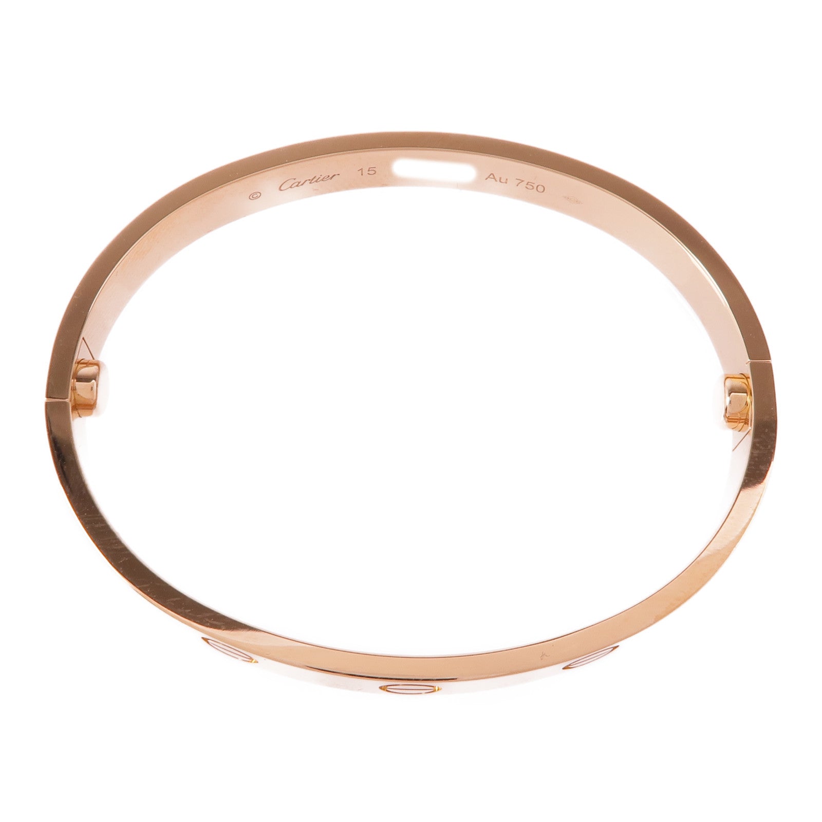 CARTIER 18K玫瑰金Love Bracelet手鐲Cartier#15