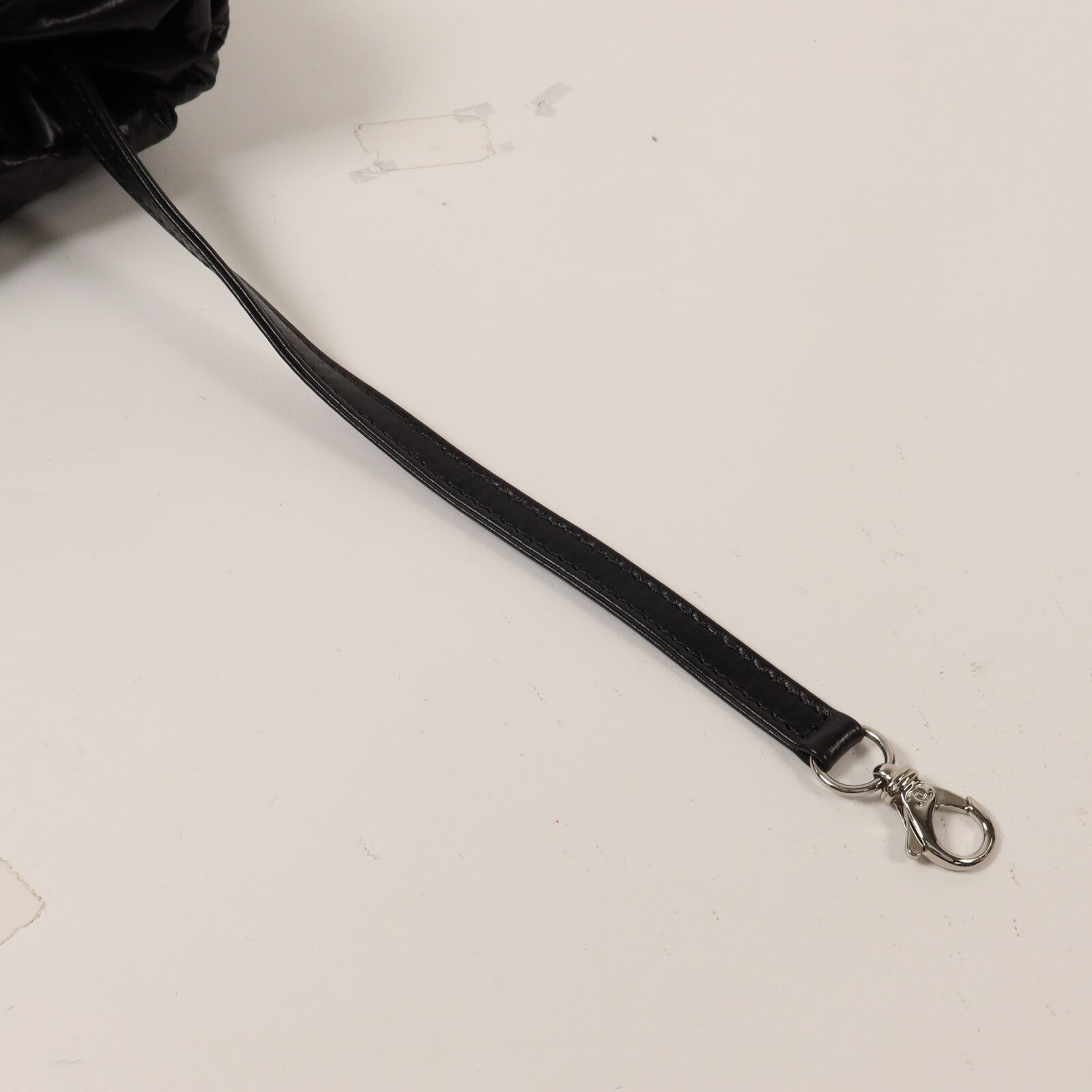 CHANEL 羊毛/牛皮皮革Drawstring Sling Bag鏈帶肩背袋