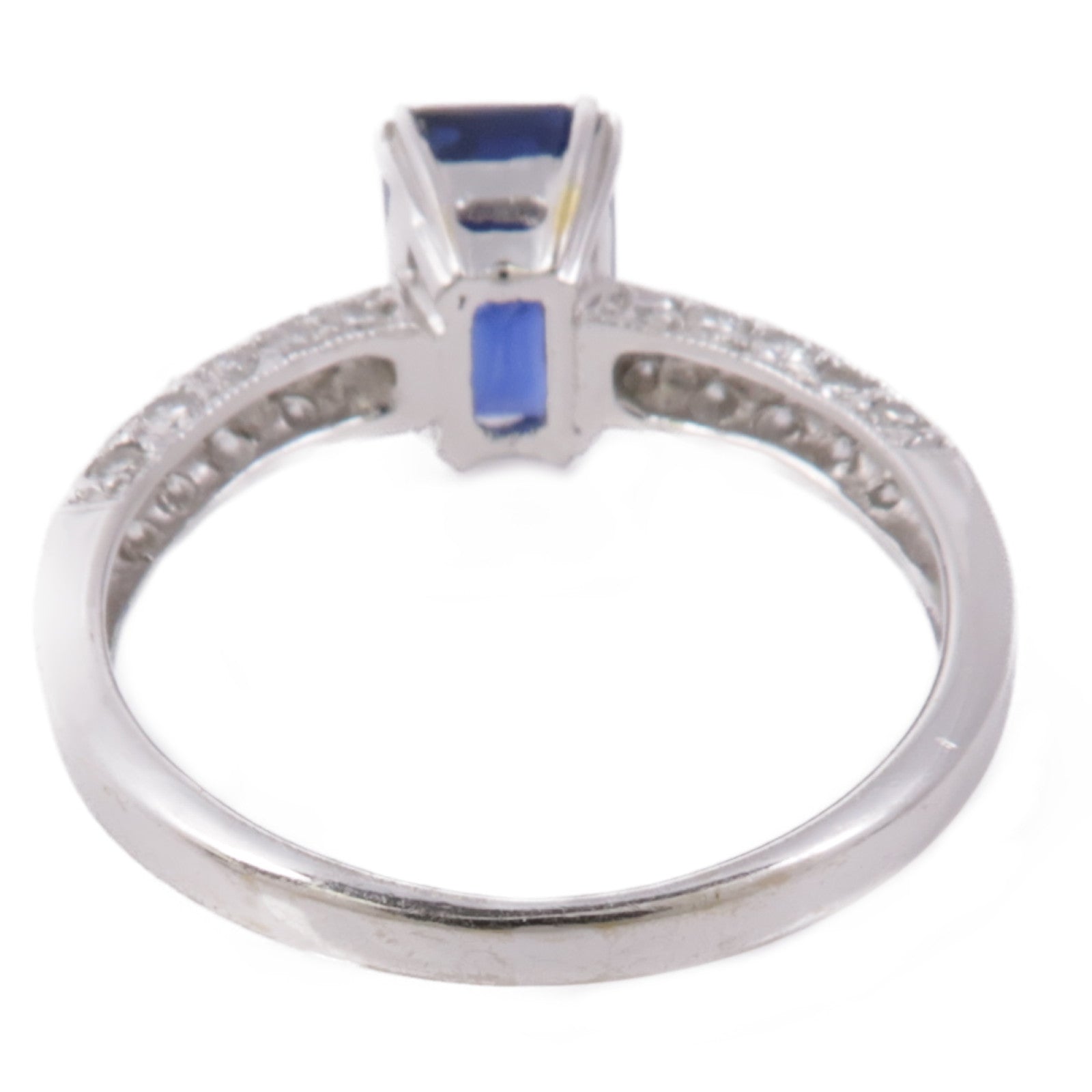 JEWELRY 18K白金Sapphire/Diamond Ring藍寶石/鑽石戒指US#5.75