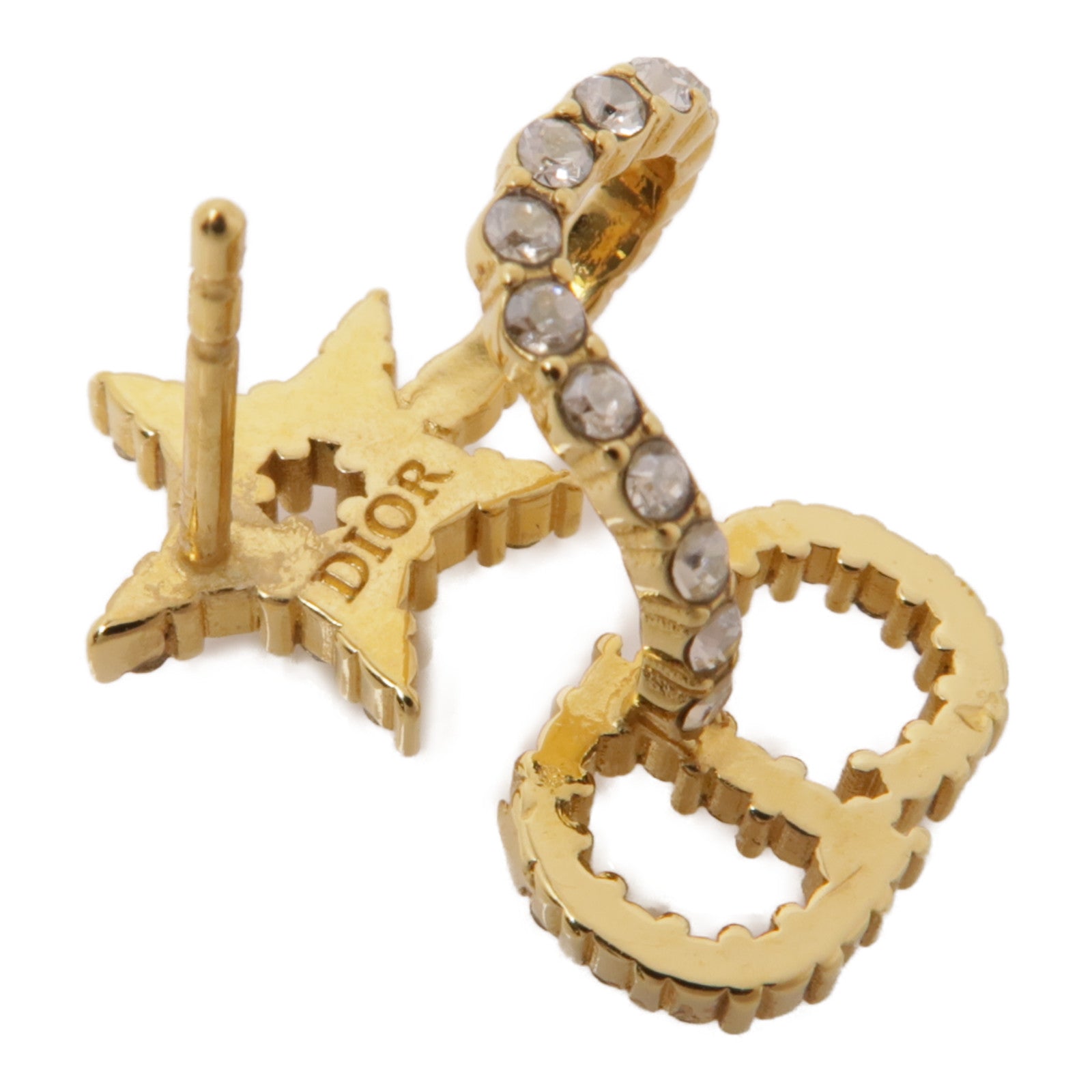 Dior PVC/金屬Earrings耳環透明/金色