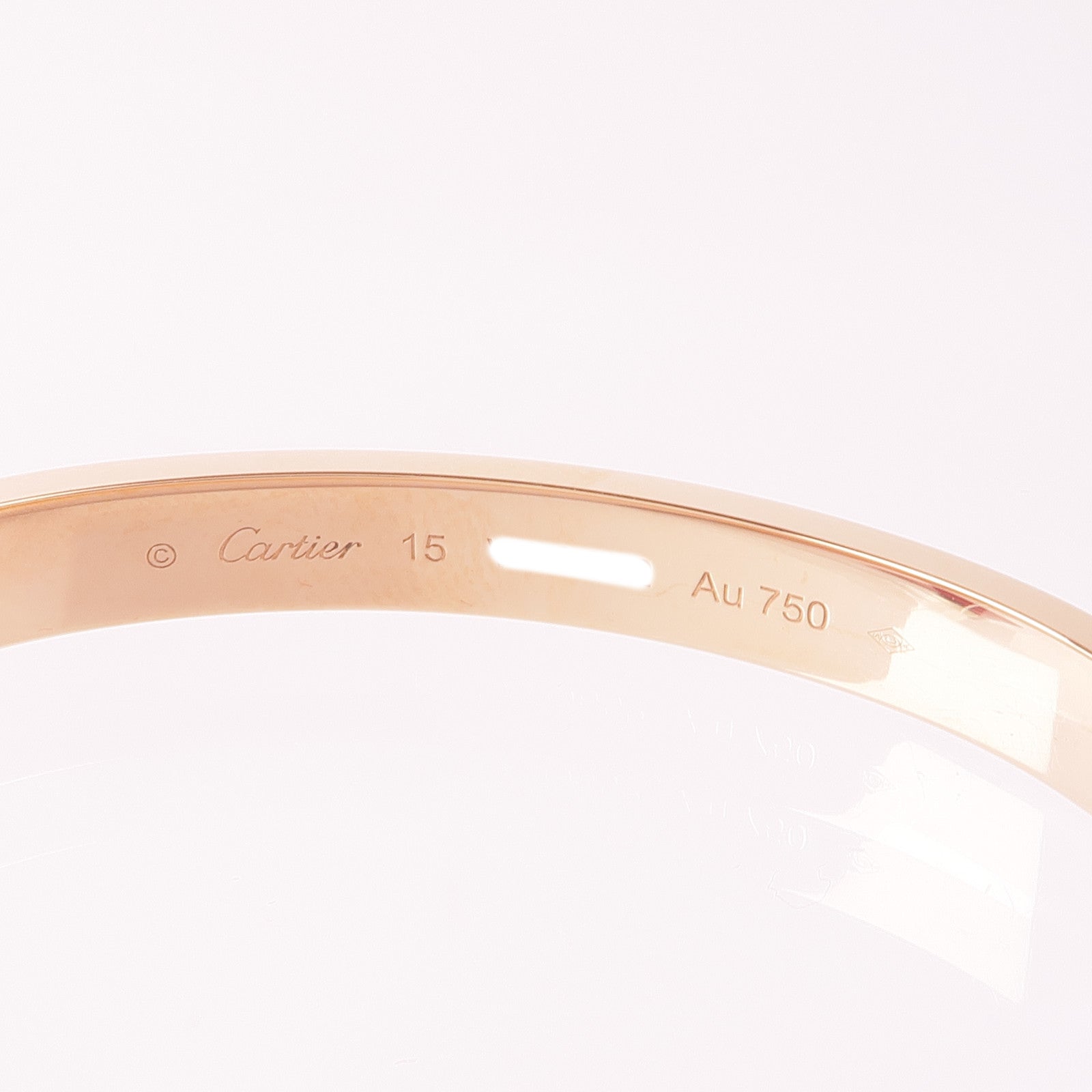 CARTIER 18K玫瑰金Love Bracelet手鐲Cartier#15