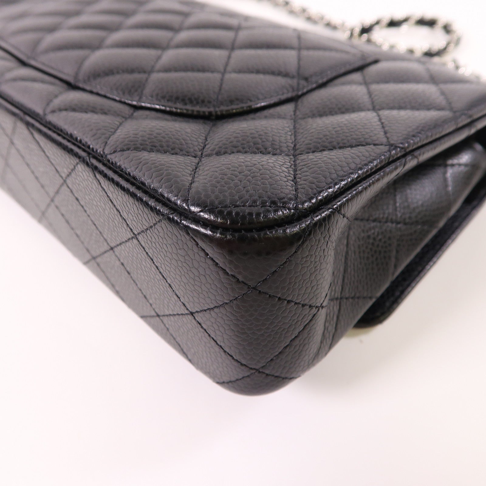 CHANEL 牛皮皮革Classic 25銀扣鏈帶肩背袋
