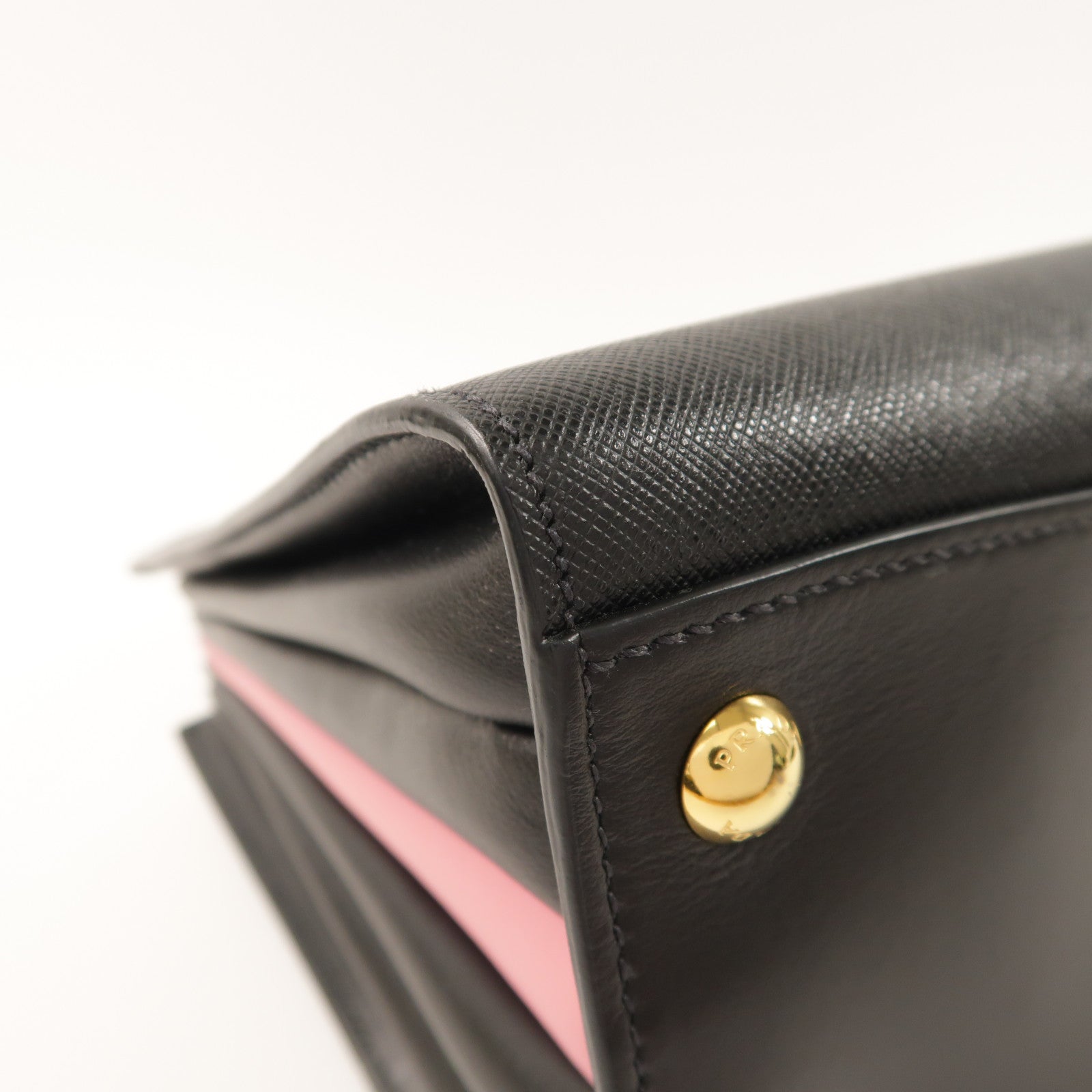 PRADA 牛皮皮革2 Way Shoulder Bag金扣手挽肩背兩用袋