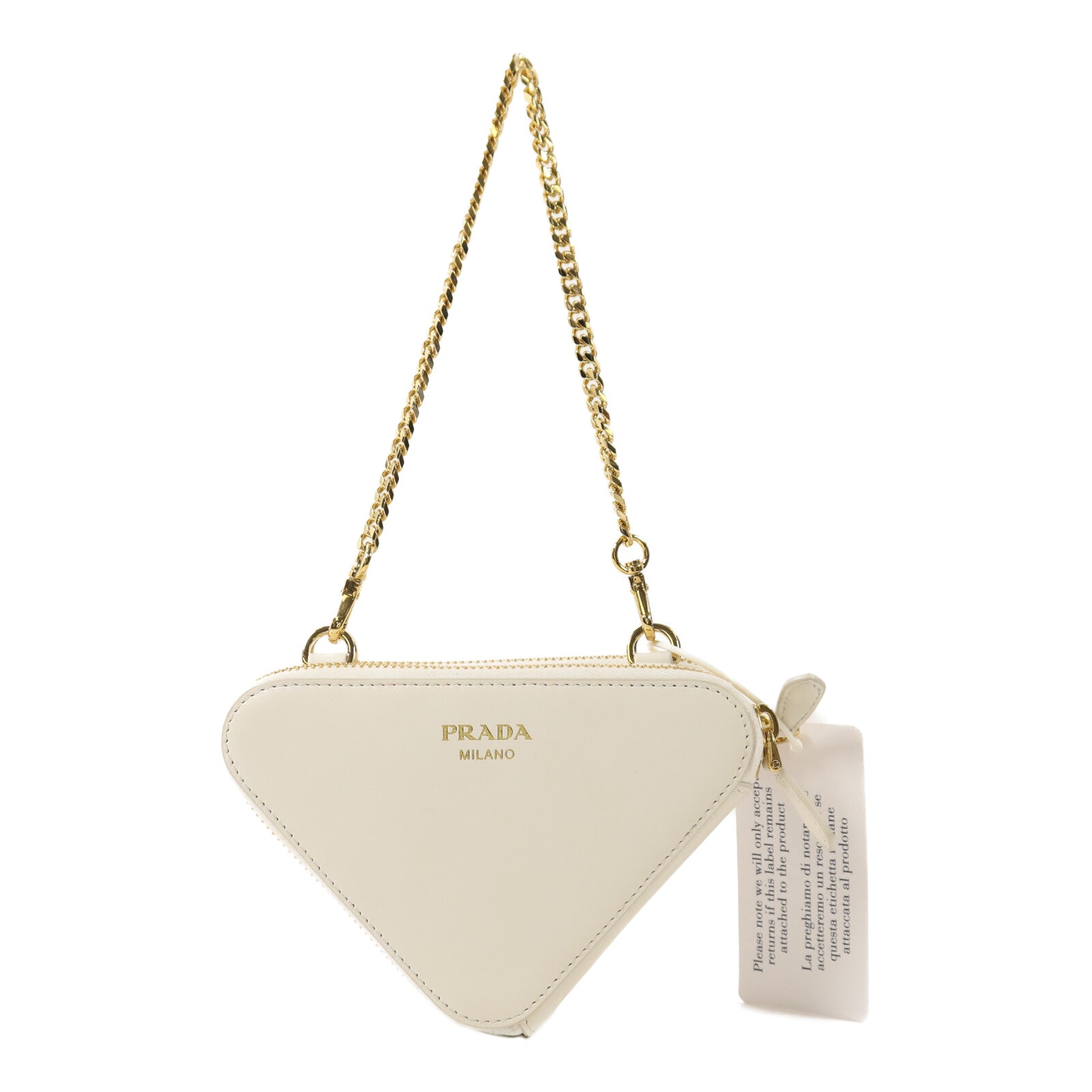 PRADA 牛皮皮革/Raffia Mini Contenitori金扣鏈帶手挽肩背兩用袋
