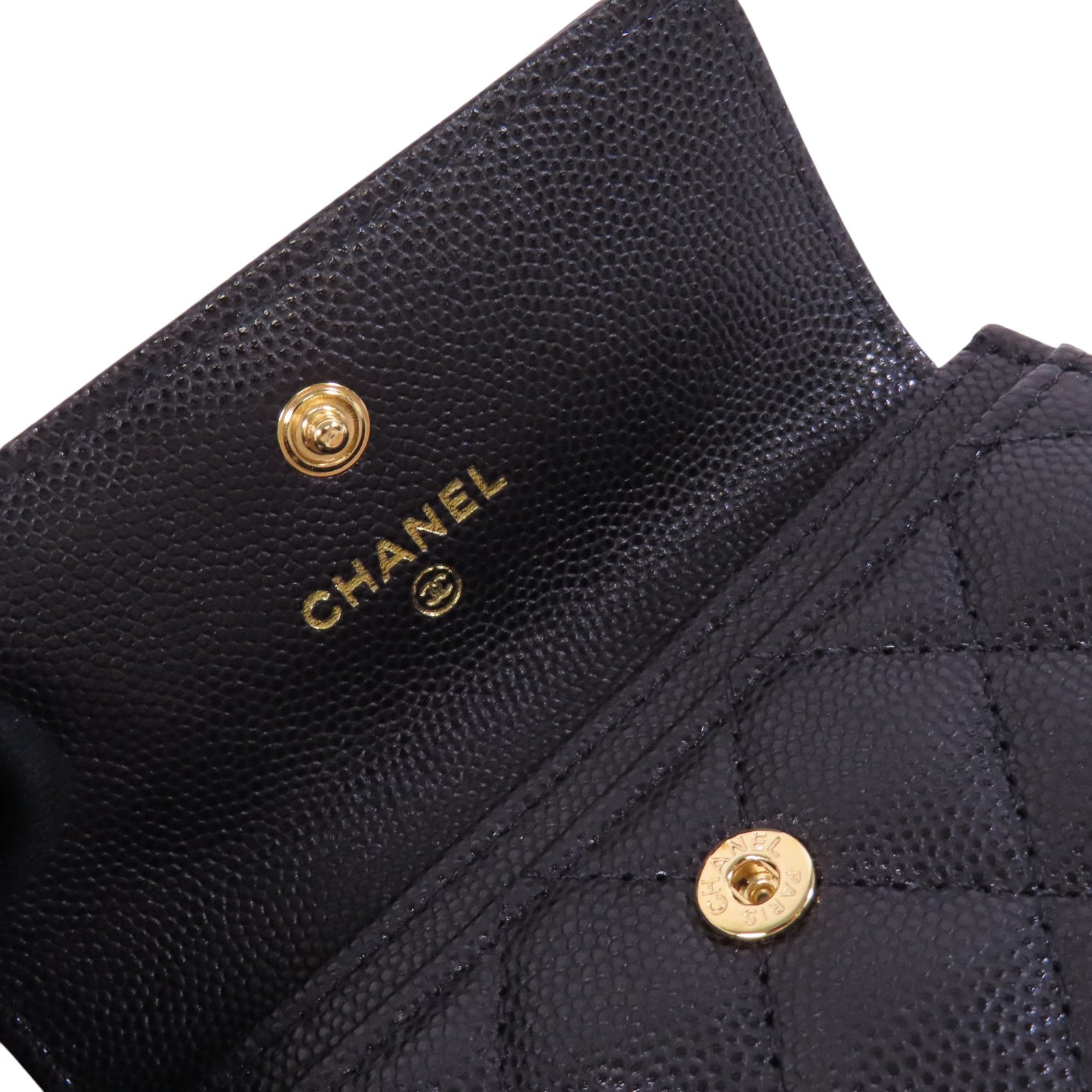 CHANEL 牛皮皮革Card Case金扣卡套