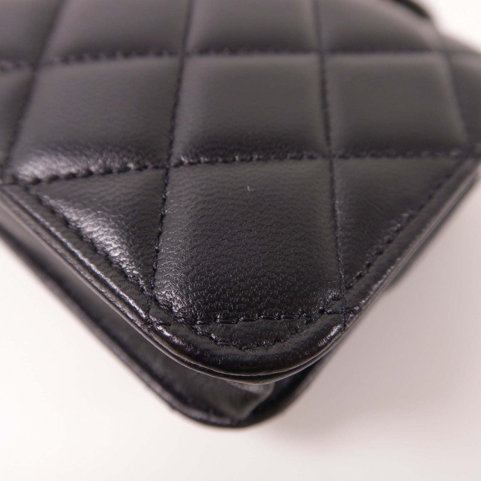 CHANEL 羊皮皮革Handle Mini Bag金扣鏈帶手挽肩背兩用袋