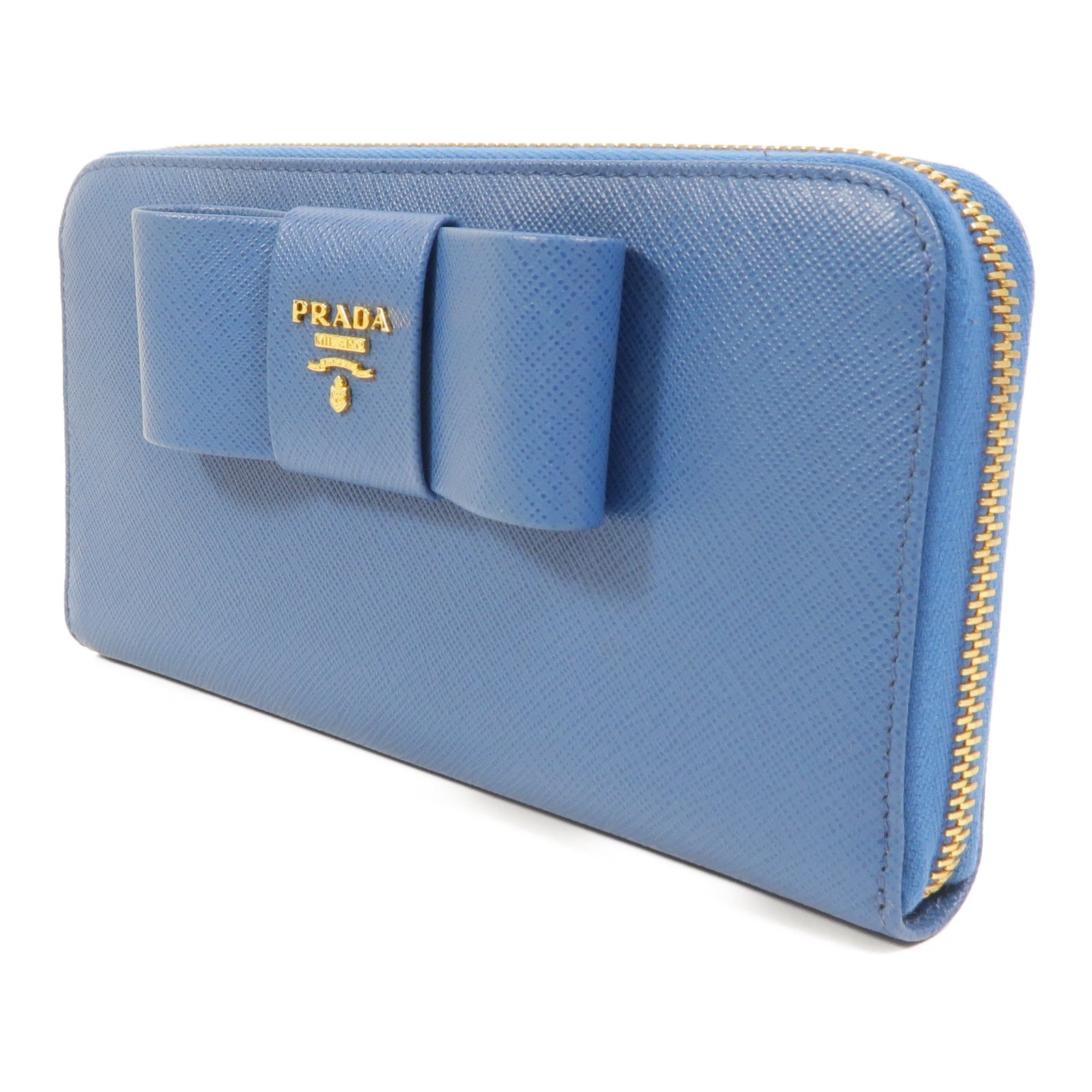 PRADA Saffiano皮革Fiocco Bow Long Wallet長錢包