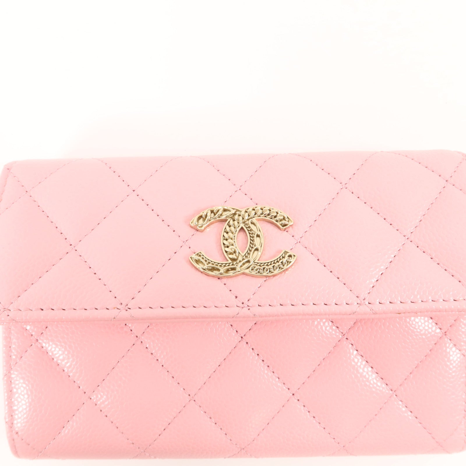 CHANEL 牛皮皮革Classic Medium Flap Wallet金扣錢包