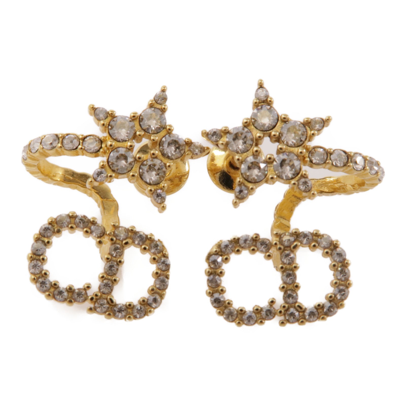 Dior PVC/金屬Earrings耳環透明/金色