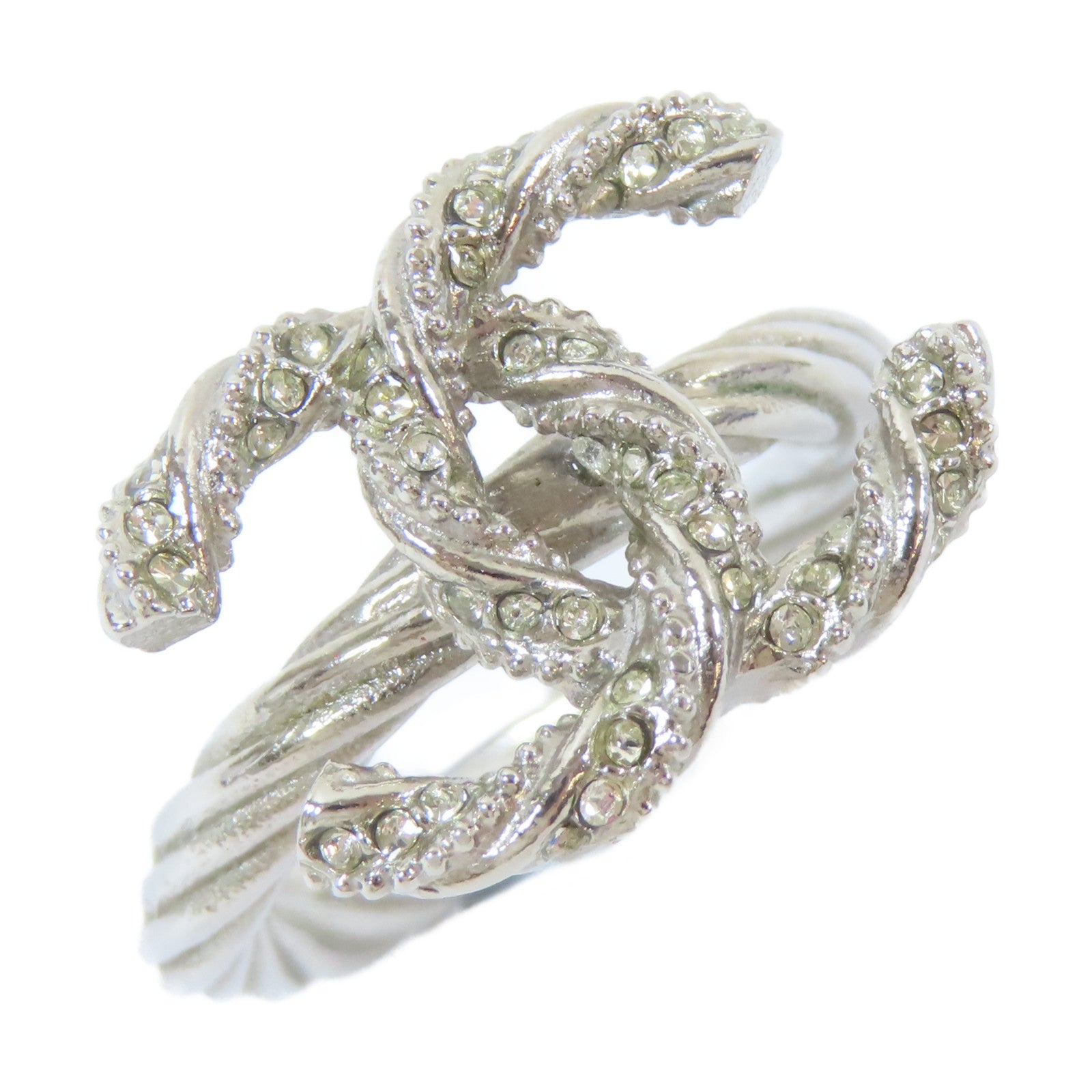 CHANEL 金屬Ring戒指銀色US#6.75