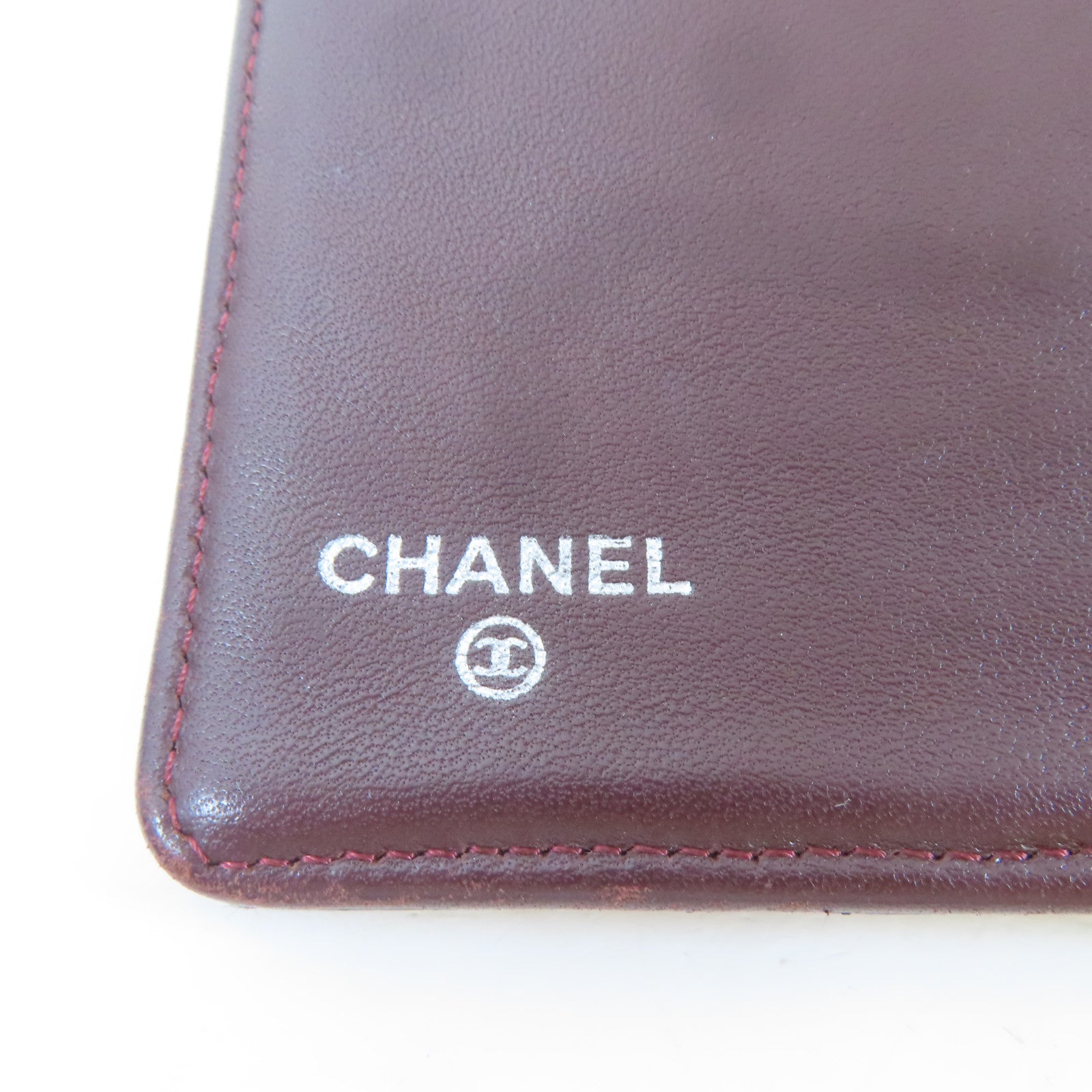 CHANEL 菱格羊皮皮革Long Wallet銀扣長錢包黑色
