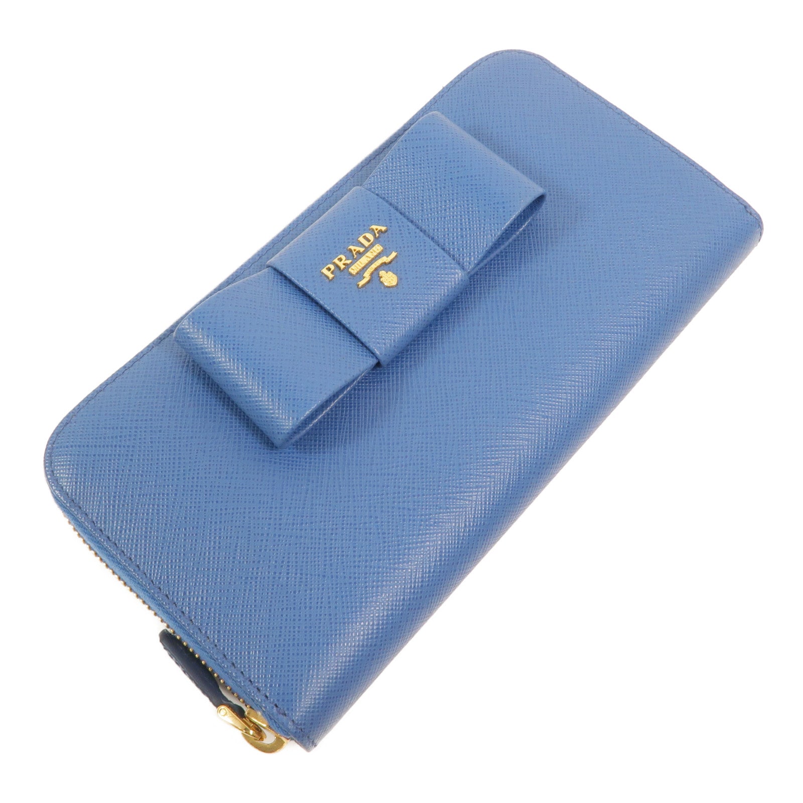 PRADA Saffiano皮革Fiocco Bow Long Wallet長錢包