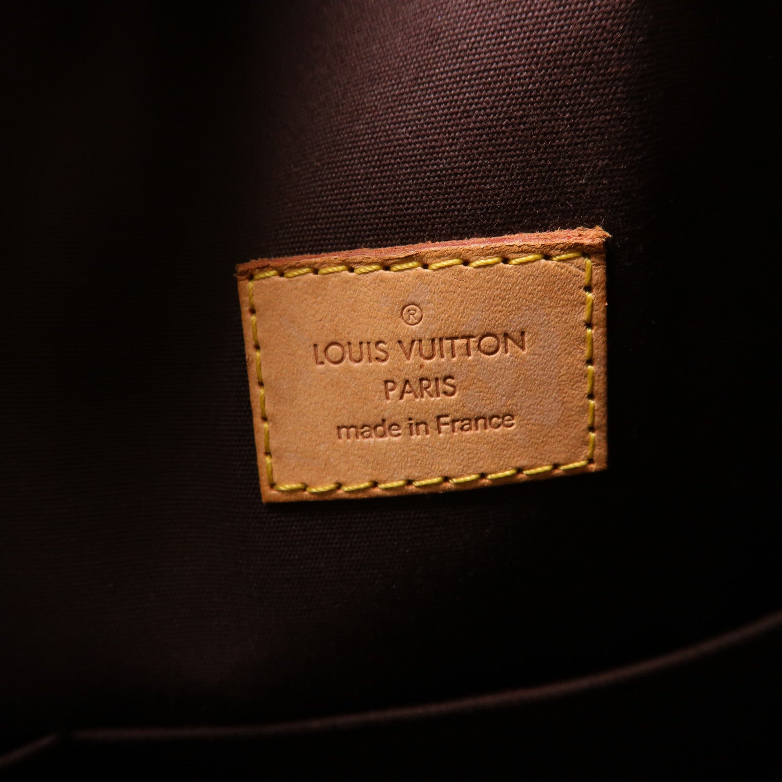 LOUIS VUITTON 【激減優惠】Vernis Brentwood金扣手挽袋酒紅色