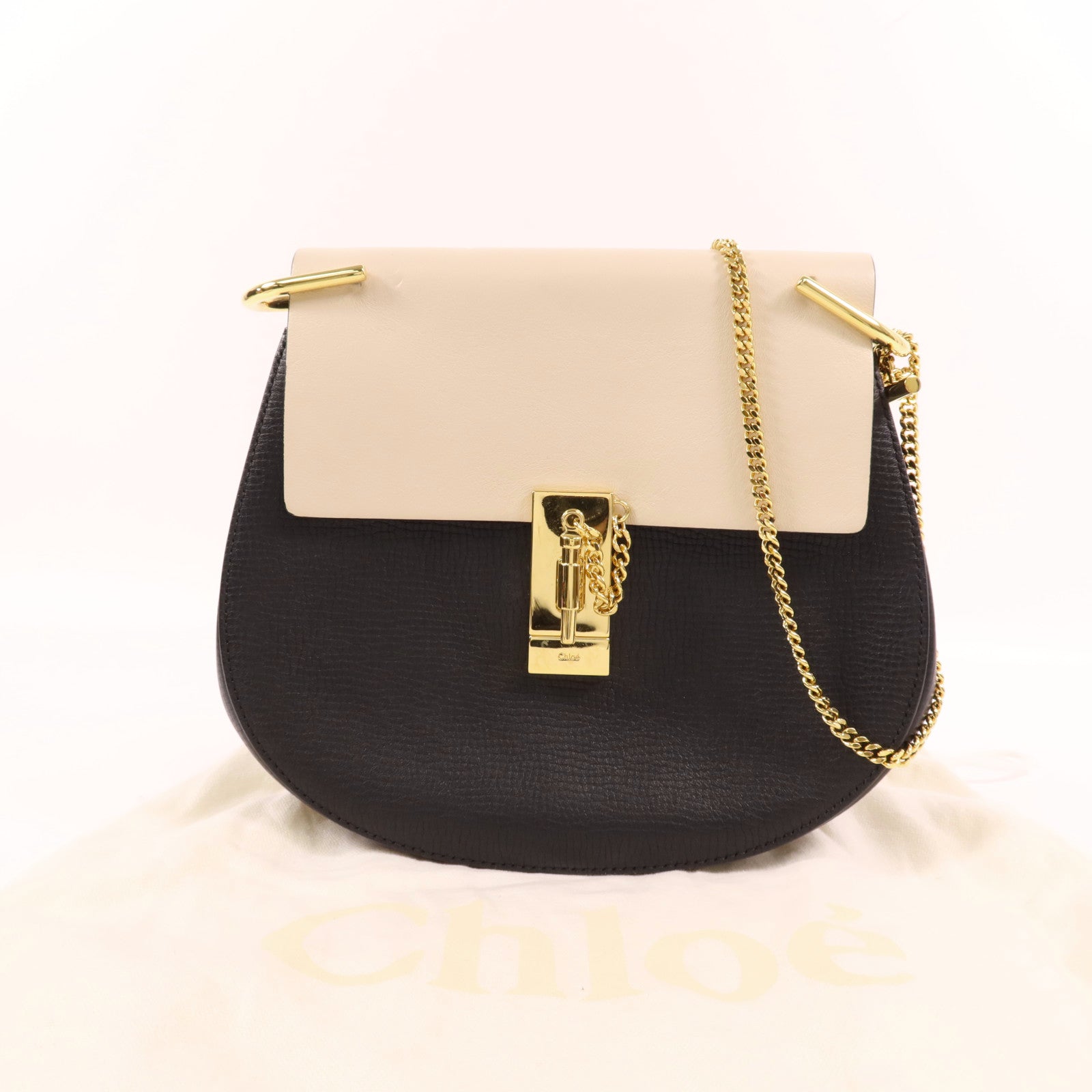 Chloe 牛皮皮革Drew Bag金扣鏈帶肩背袋